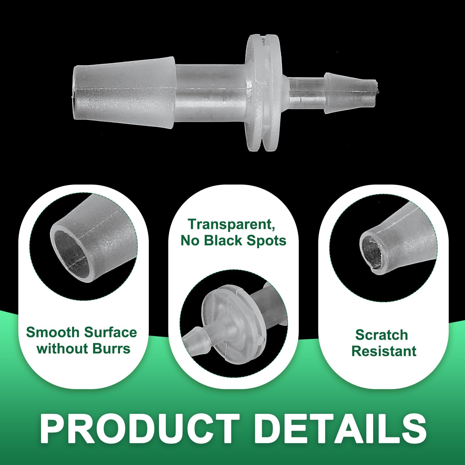 PATIKIL Riduttore a Barbetta per Tubo, 6 Pz 1/4" a 1/8" Connettori Tubi Id Giunti Plastica Raccordo Tubi Splicer Mender Adattatore Unione per Aria Acqua Carburante Gas Acquario, Bianco