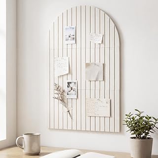 Arched Felt Bulletin Board 35" x 24", 6 Pack Large Cork Board Pin Board