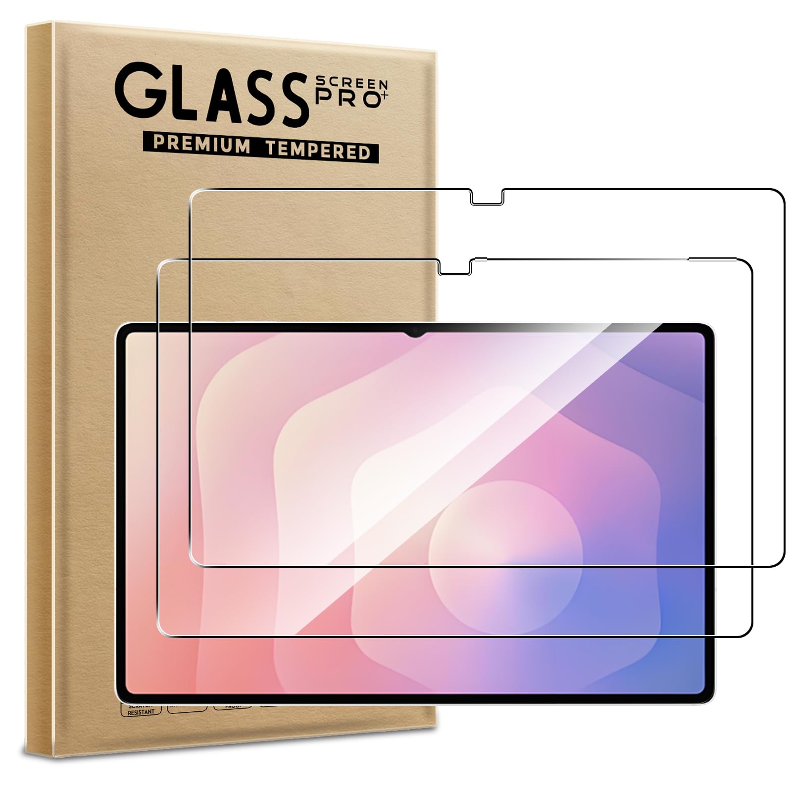 WFTE [2 Stück Schutzfolie für Samsung Galaxy Tab S11 Ultra 14.6 Zoll Panzerglas 9H Härte, Anti-Kratzen, Anti-Öl, Anti-Bläschen Panzer Schutz Glas Displayschutzfolien für Samsung Tab S11 Ultra