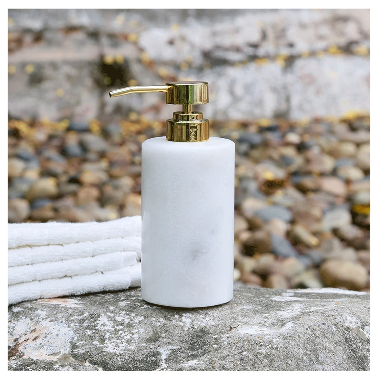 Contenitore erogatore liquido Distributore di sapone in ceramica Distributore di sapone ricaricabile Pompa per sapone da lavandino della cucina Utilizzato per shampoo, gel doccia, pompa per lozio