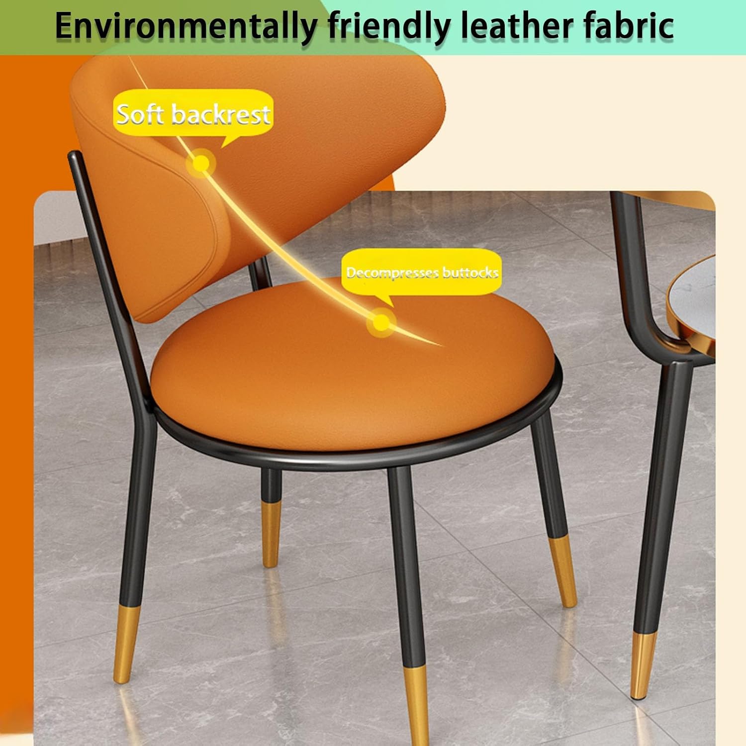 Office Reception Room Club Table and Chair Set - Negotiation Table Business Coffee Lounge Living Room Furniture with PU Leather Chairs (70cm/27.5in)