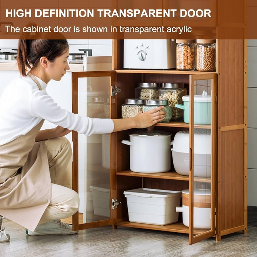 キッチン収納 Amazon｜食器棚 キッチン収納 食器だな 調節可能な仕切り付き