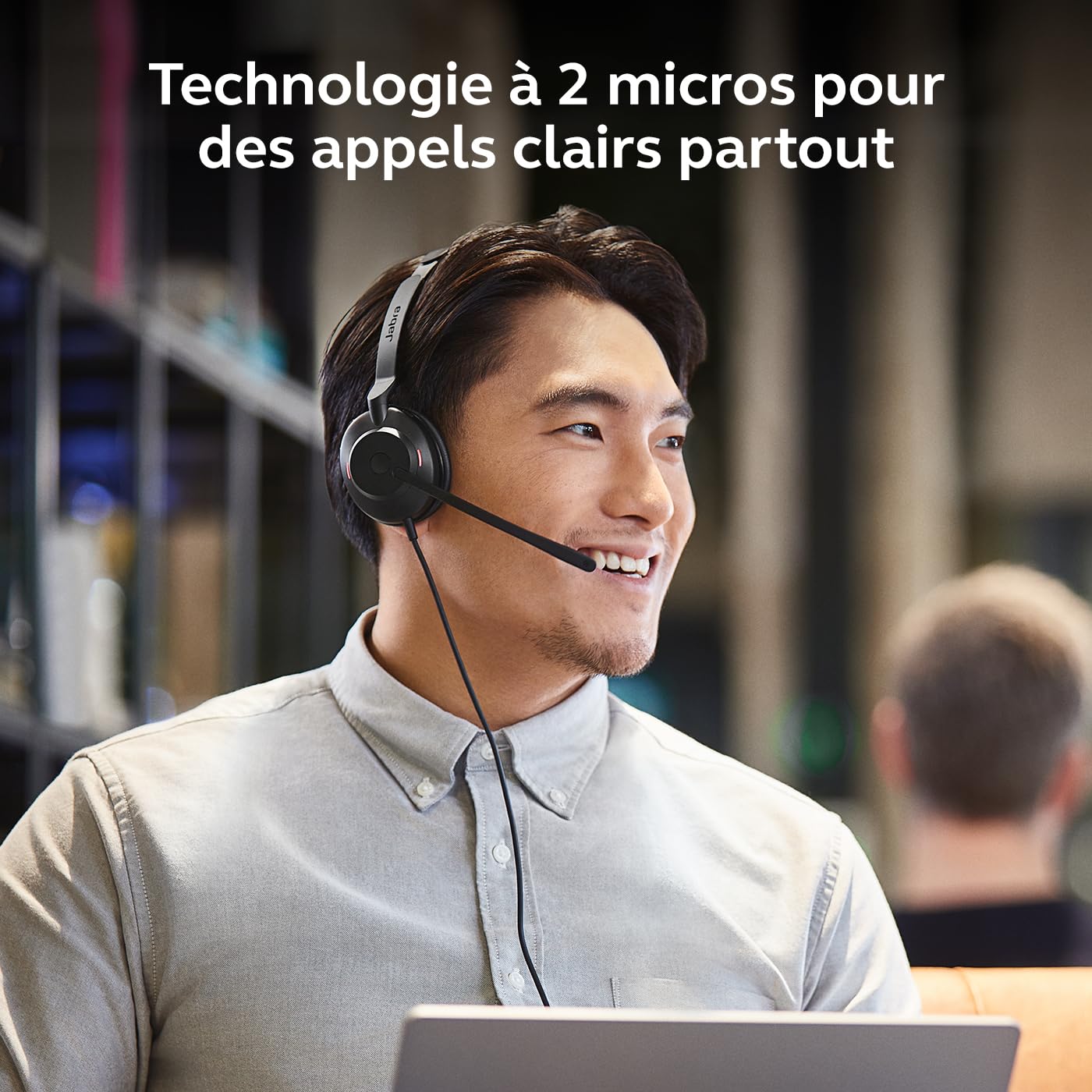 Jabra Evolve2 30 SE - USB-A/USB-C - Casque Mono Filaire certifié pour Les équipes Microsoft