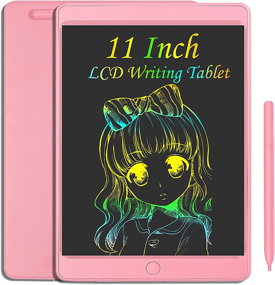 LCD Writing Tablet 11 Inch Digital Electronic Graphic Drawing Tablet Erasable Portable Doodle Writing Board for Kids Christmas Birthday Gifts (11 Inch, Pink)