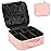 Relavel Travel Makeup Train Case Makeup Cosmetic Case Organizer Portable Artist Storage Bag with Adjustable Dividers for Cosmetics Makeup Brushes Toiletry Jewelry Digital Accessories