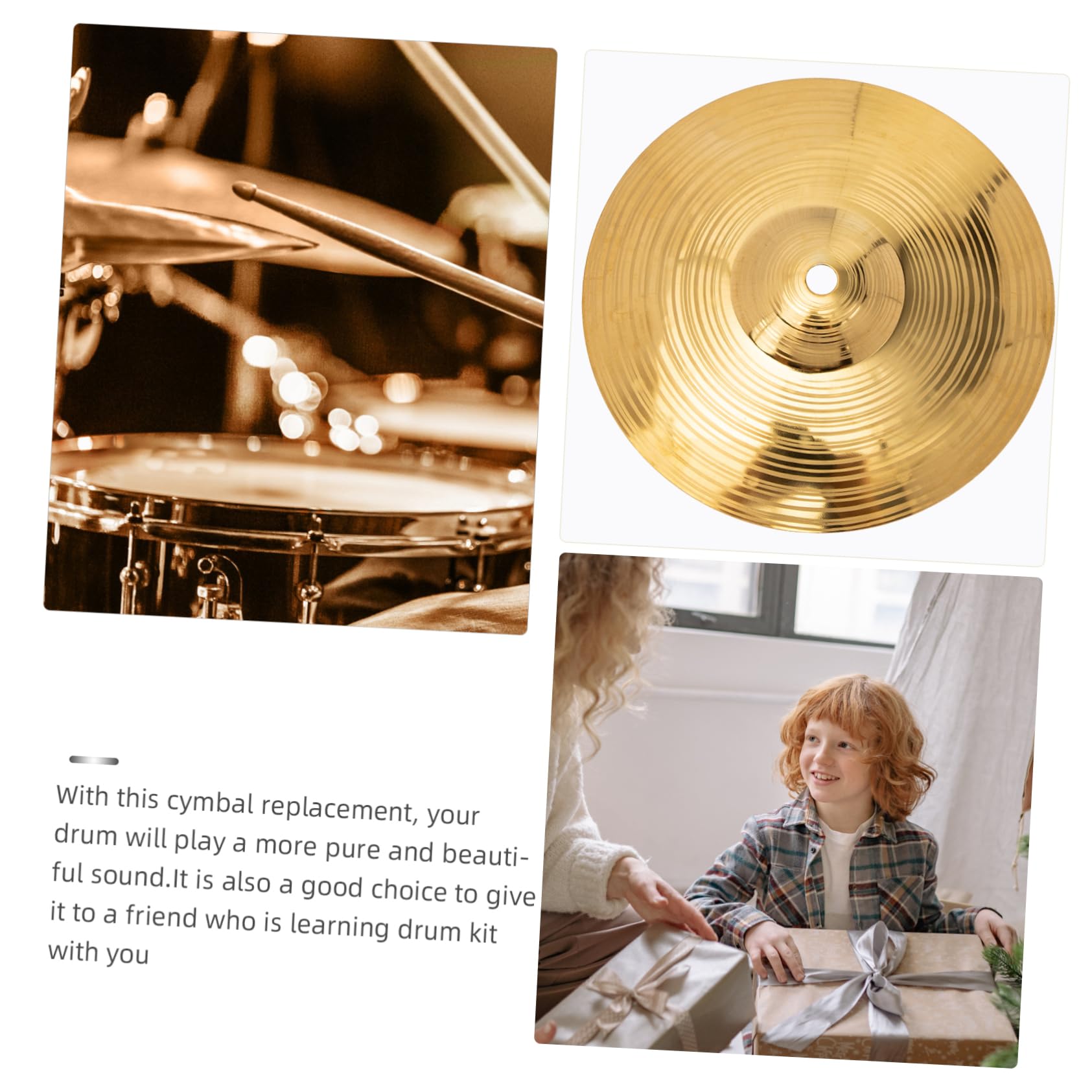 HANABASS Brass Cymbal Accessory for Drum Practice Cymbal Replacement for Jazz Drummers for Beginners and Instrument Repairs Durable Design with