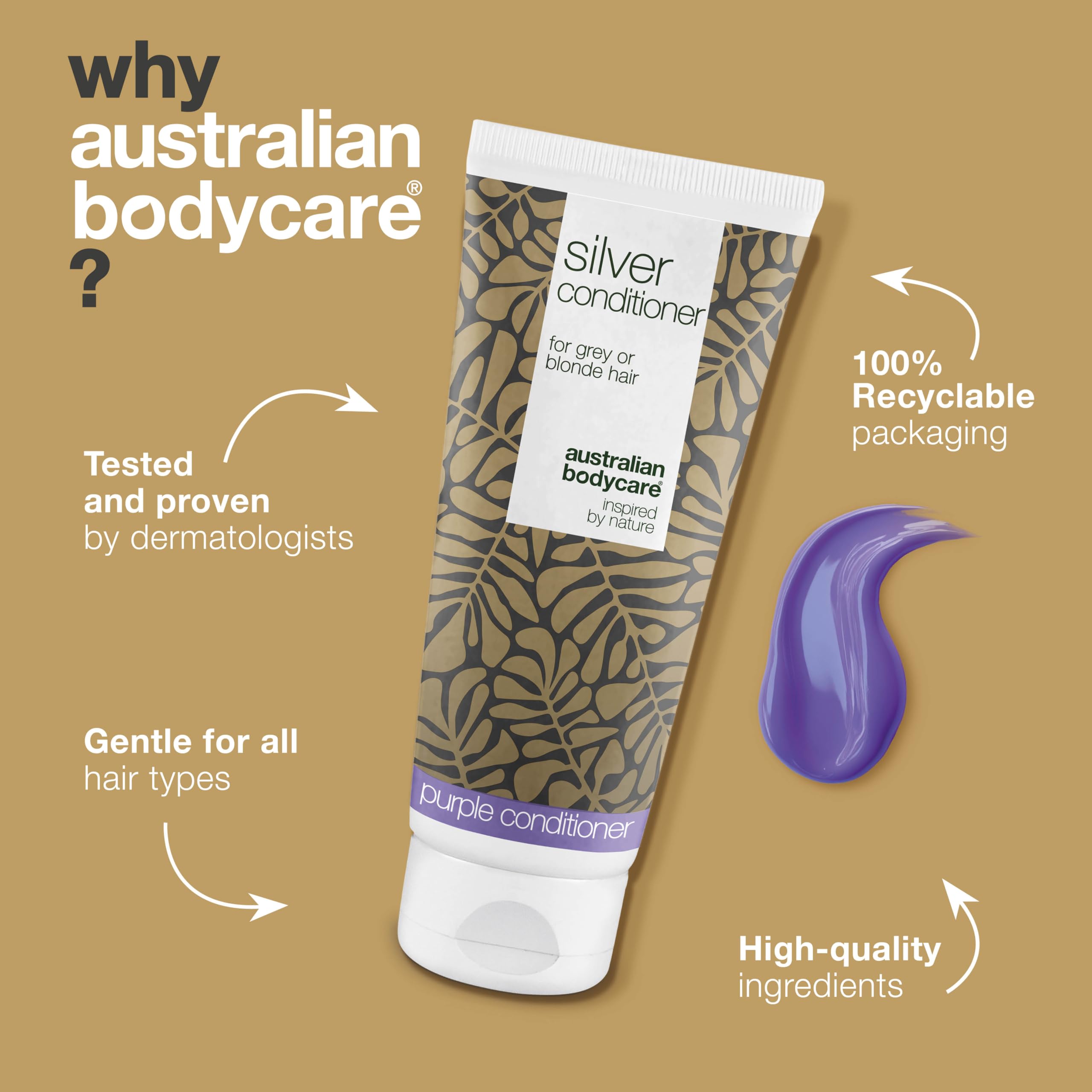 Silver Conditioner for Yellow Tones in Blonde Grey & Silver Hair, with Violet Pigments - Image 4