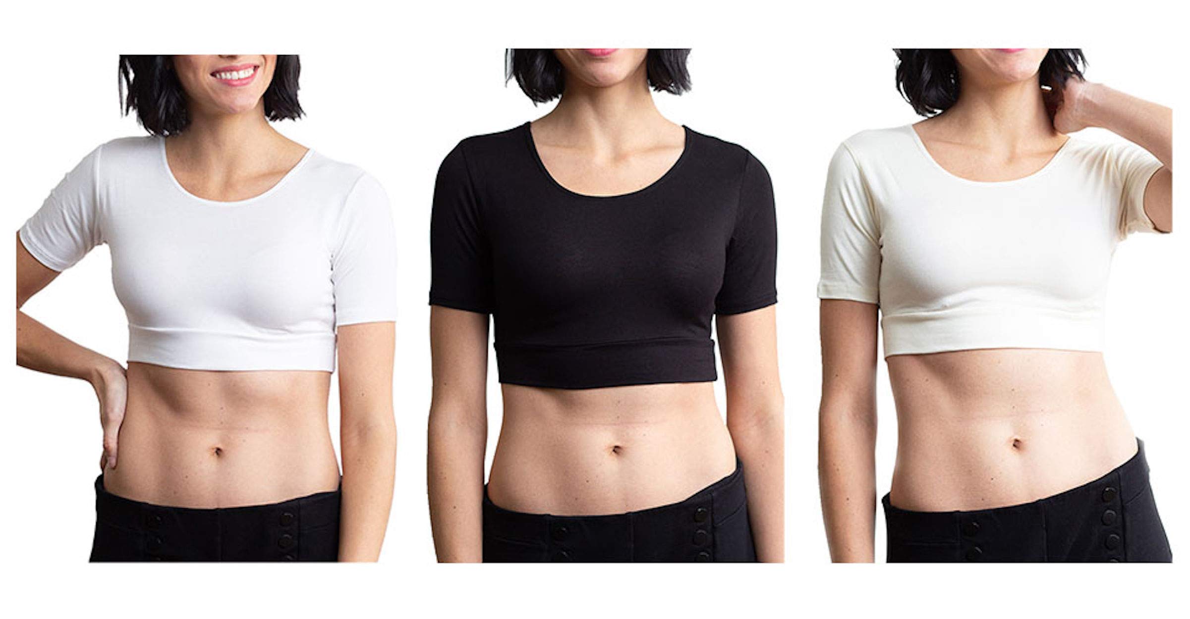3-Pack Demi Cami Crop Tank Tops Soft Stretch Lightweight Tanks for Women Teens Comfortable Everyday Fit HALFTEE