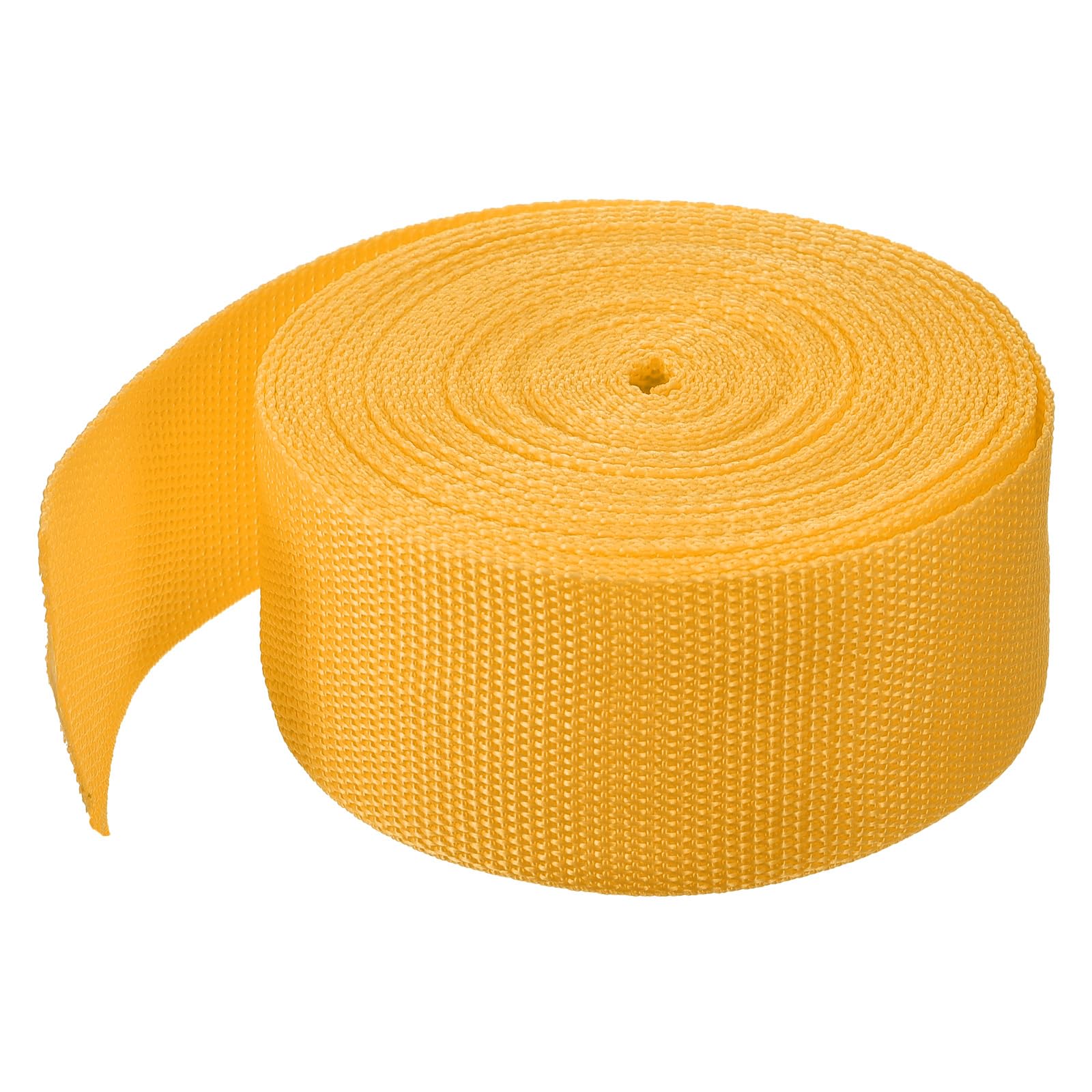 MECCANIXITY Lightweight Polypropylene Webbing Strap 2" 10 Yard Backpack Strapping Band Dark Yellow for Outdoor Luggage Cargo Straps