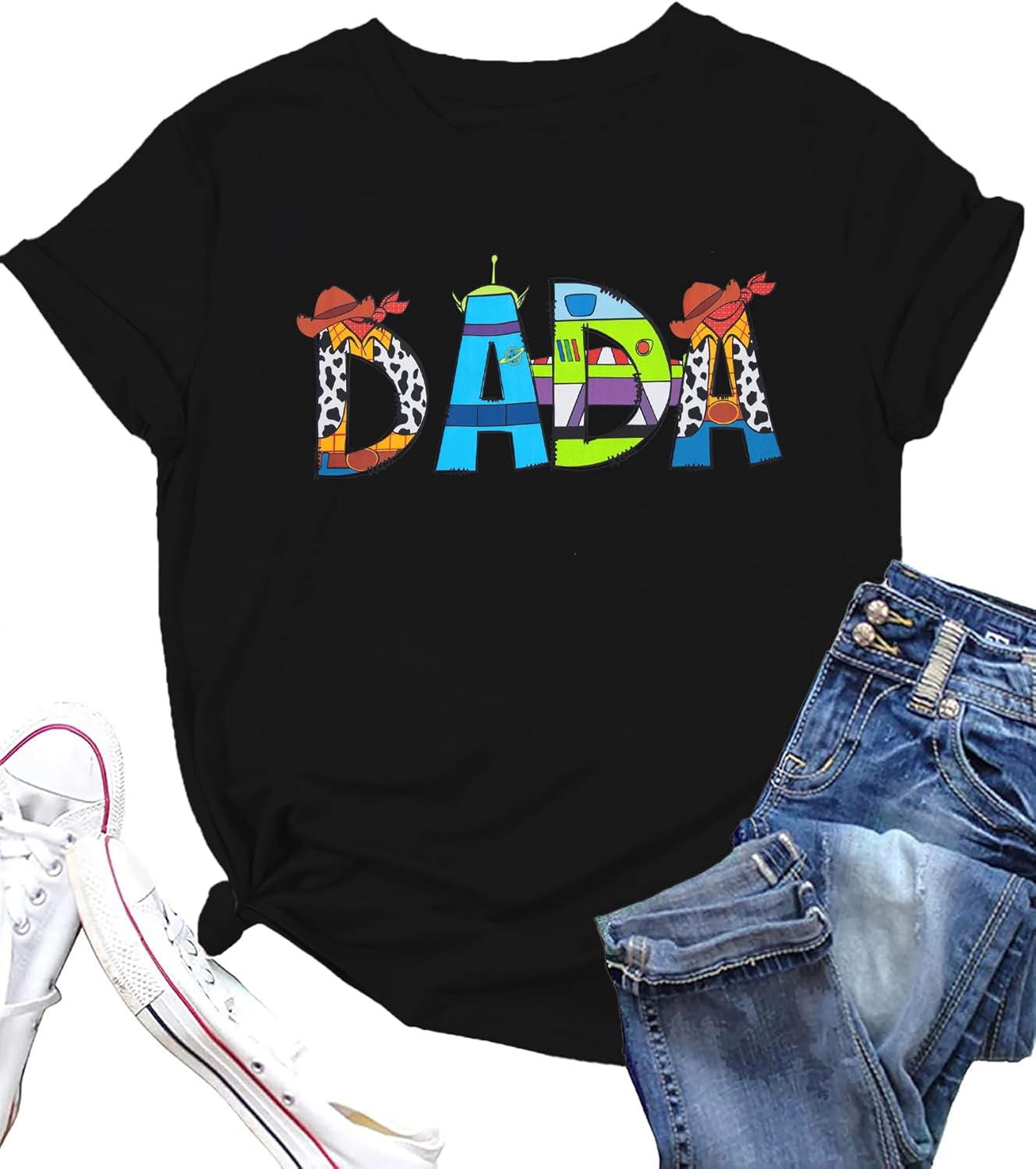 Toy Dad Shirt Toys Mom T-Shirts Funny Mama and Dada Shirts Matching Birthday Top Family Vacation Cartoon Tee - Image 6