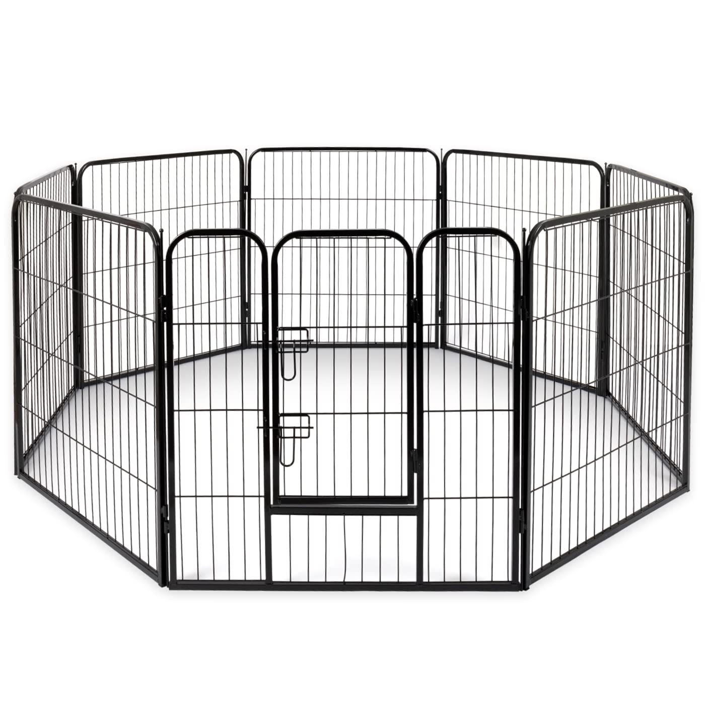 VOSS.PET Freilaufgehege XL Welpenauslauf, 81x78cm, individuell aufbaubar, Welpengitter, mit Tür, Innen- und Außenbereich, Hundelaufstall, Hunde, Welpen, Kleintier