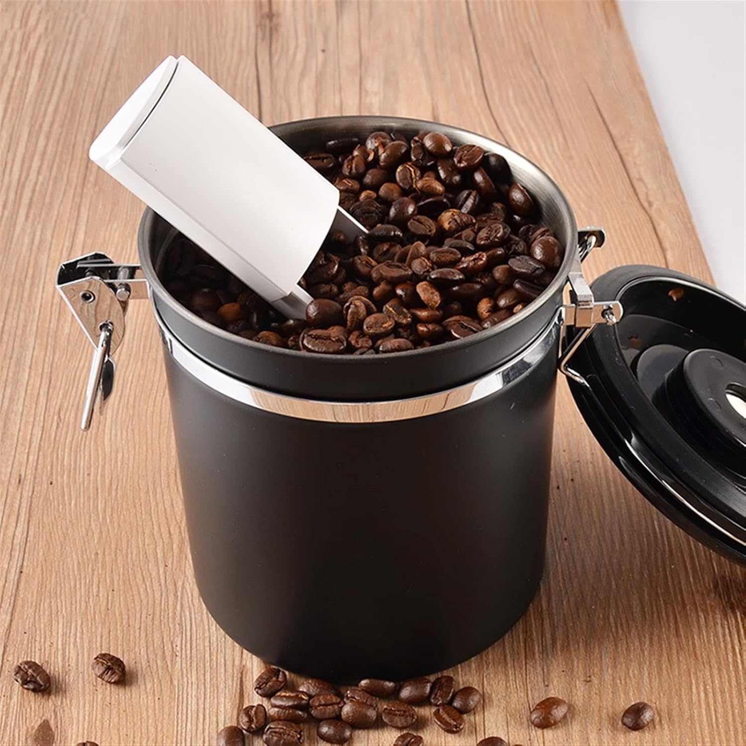 Coffee Scoops 2-in-1 Coffee Measuring Spoon Grounds or Beans Scoop Dual Function Accurate Built-In Leveling Slide Kitchen Accessories