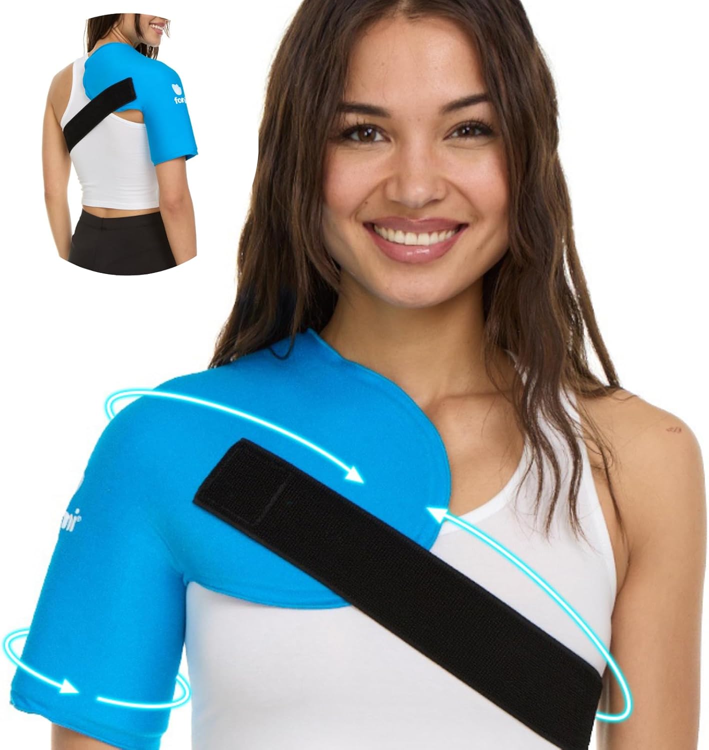 FOMI Premium Shoulder Hot Cold Solid Gel Ice Pack | Cooling Compression Therapy Wrap | Rotator Cuff, Tendonitis, Surgery Recovery Pain Relief | Comfortable Heating and Cooling Arm Compress FOMI Premium Shoulder Hot Cold Solid Gel Ice Pack | Cooling Compression Therapy Wrap | Rotator Cuff, Tendonitis, Surgery Recovery Pain Relief | Comfortable Heating and Cooling Arm Compress
