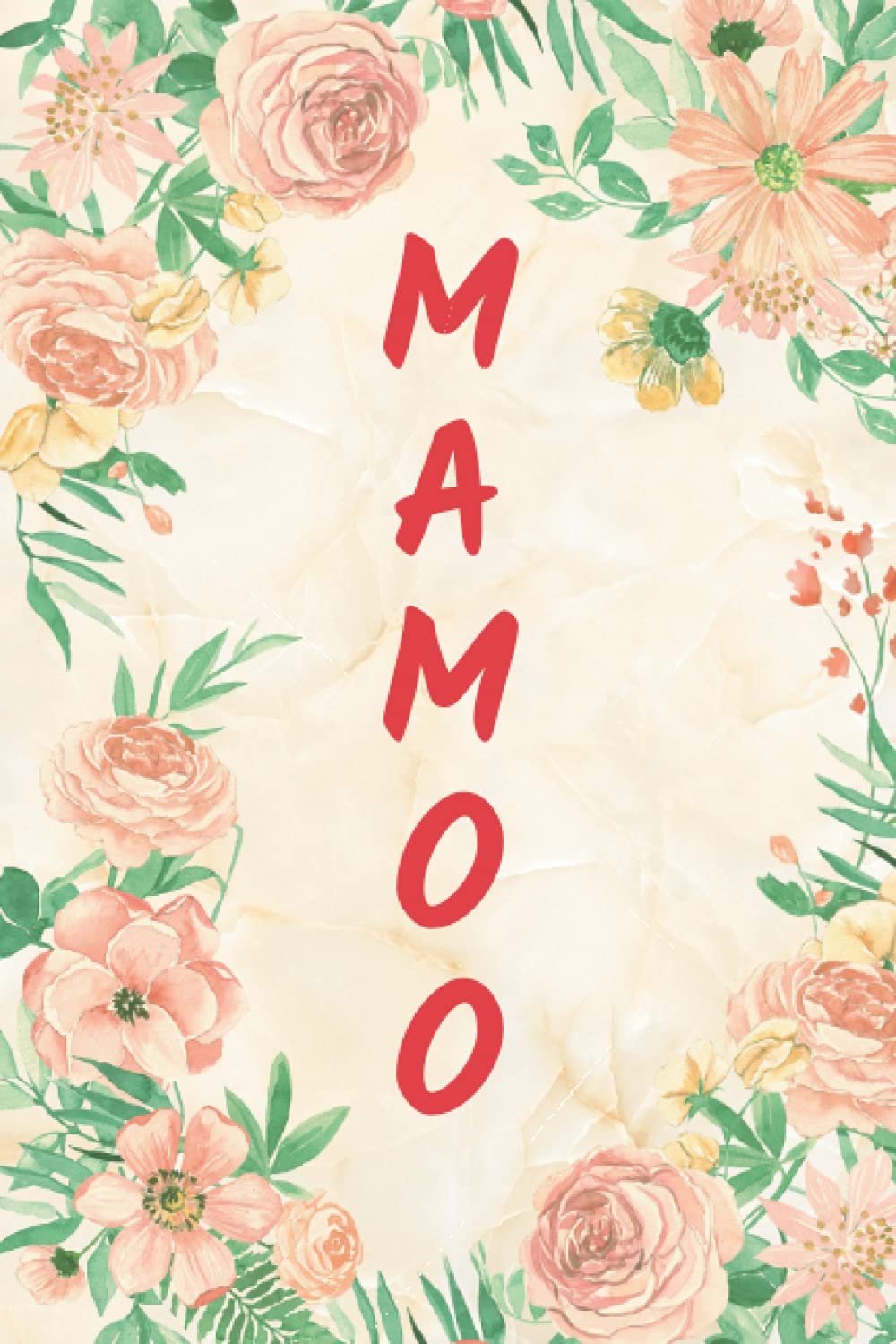 MAMOO: Mamoo Notebook, Cute Lined Notebooks and Journals, 120 Page journal, Lined Writing notebook, Mamoo Gifts, marble cover, floral theme