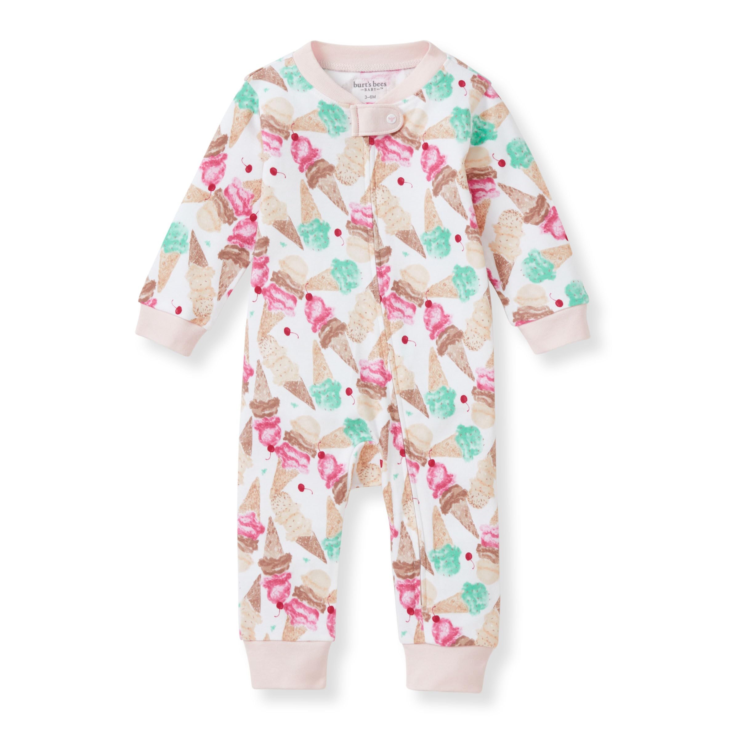 Burt's Bees Baby baby-girls Sleep and Play Pajamas, 100% Organic Cotton, One-piece Footless Pajamas
