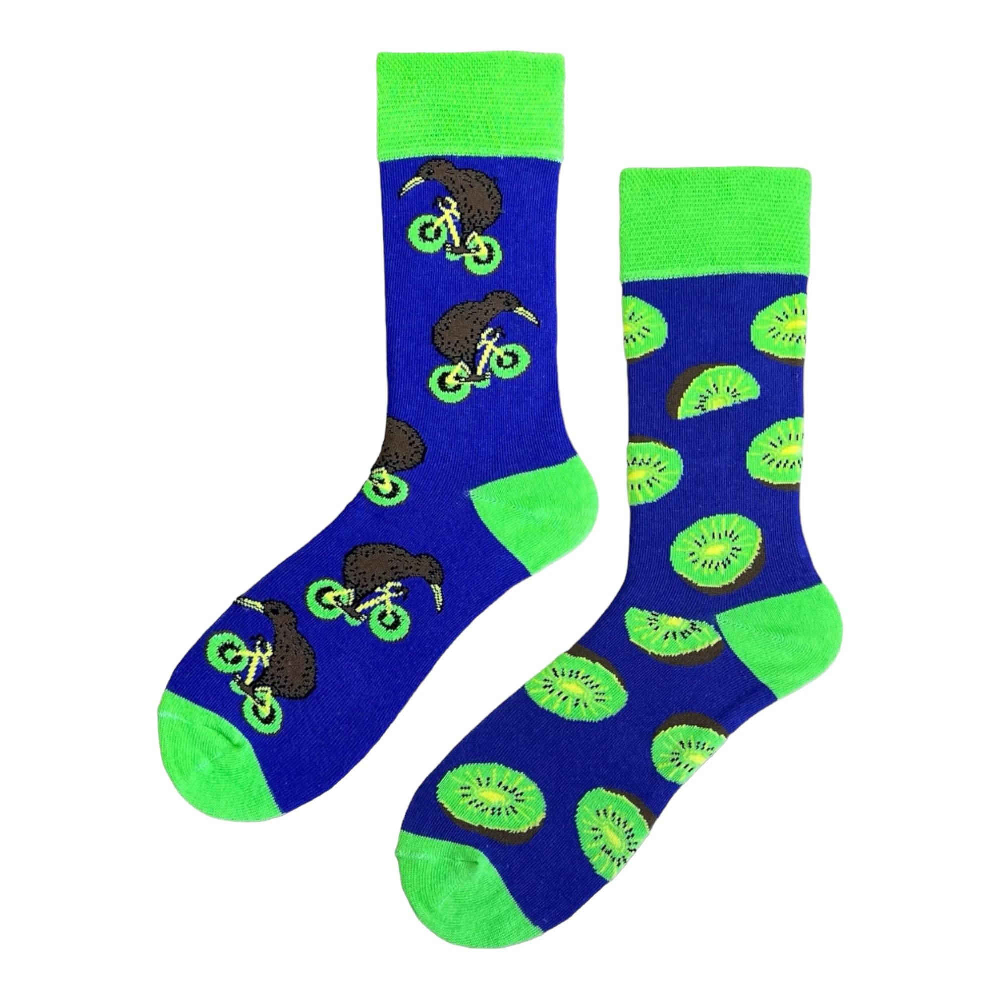 Kiwi Odd Fruit Socks Novelty Funny Unisex Funky Mismatched