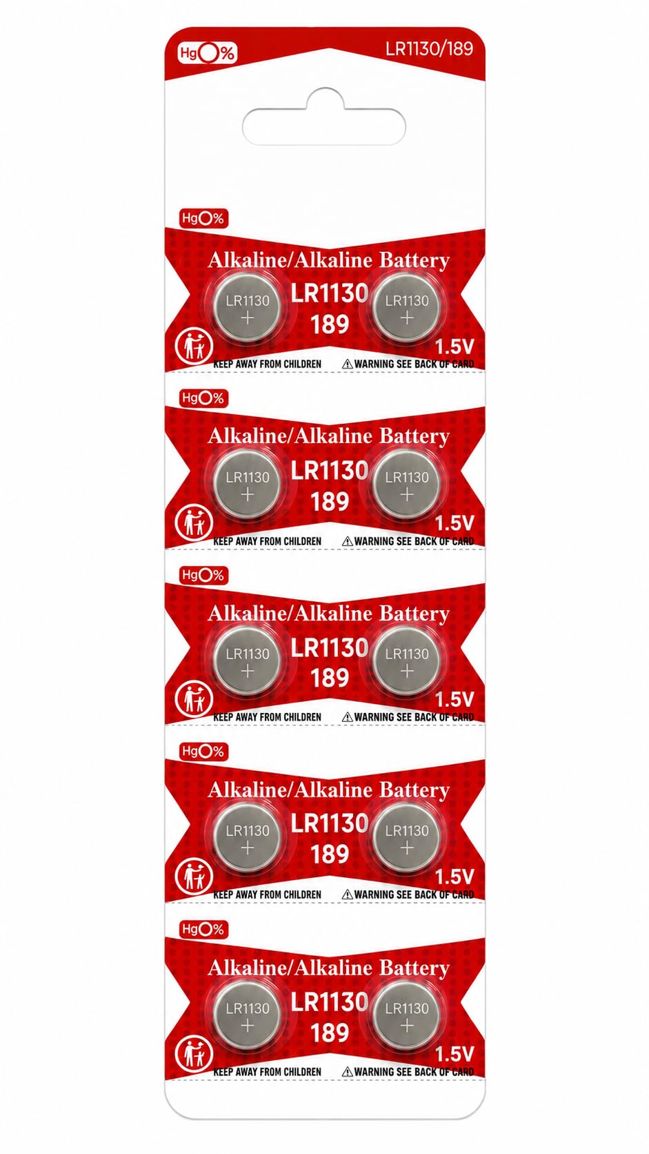LR1130 AG10 189 Alkaline Button Cell Battery 1.5V (Pack of 10) | Coin Cell Battery Compatible with LR54 G10A RW89 | for Watches, Toys, Calculators, Thermometers, LED Lights-image-9