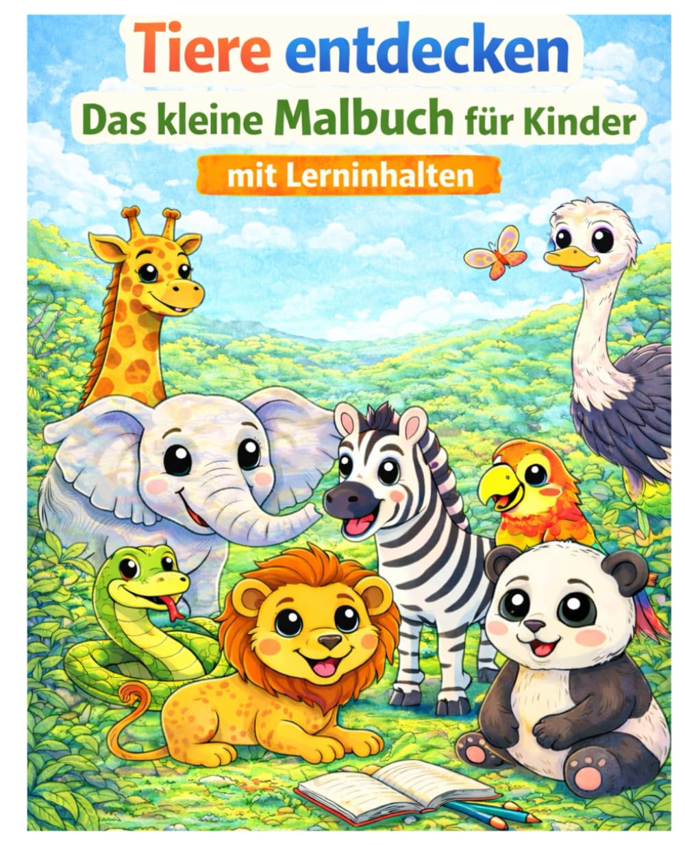 Tiere entdecken - Das kleine Malbuch für Kinder: mit Lerninhalten