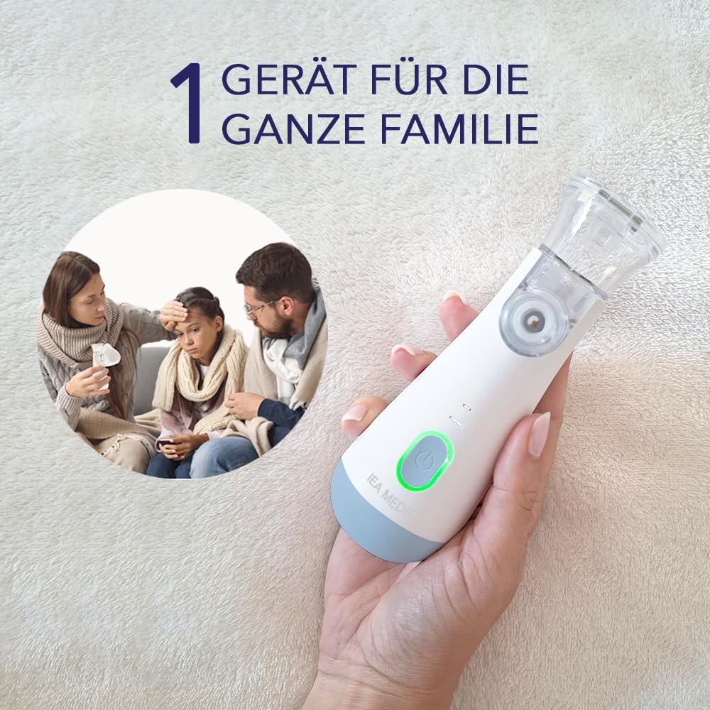 IEA Medical Inhalationsgerät blau – Vernebler Kinder & Erwachsene, tragbar