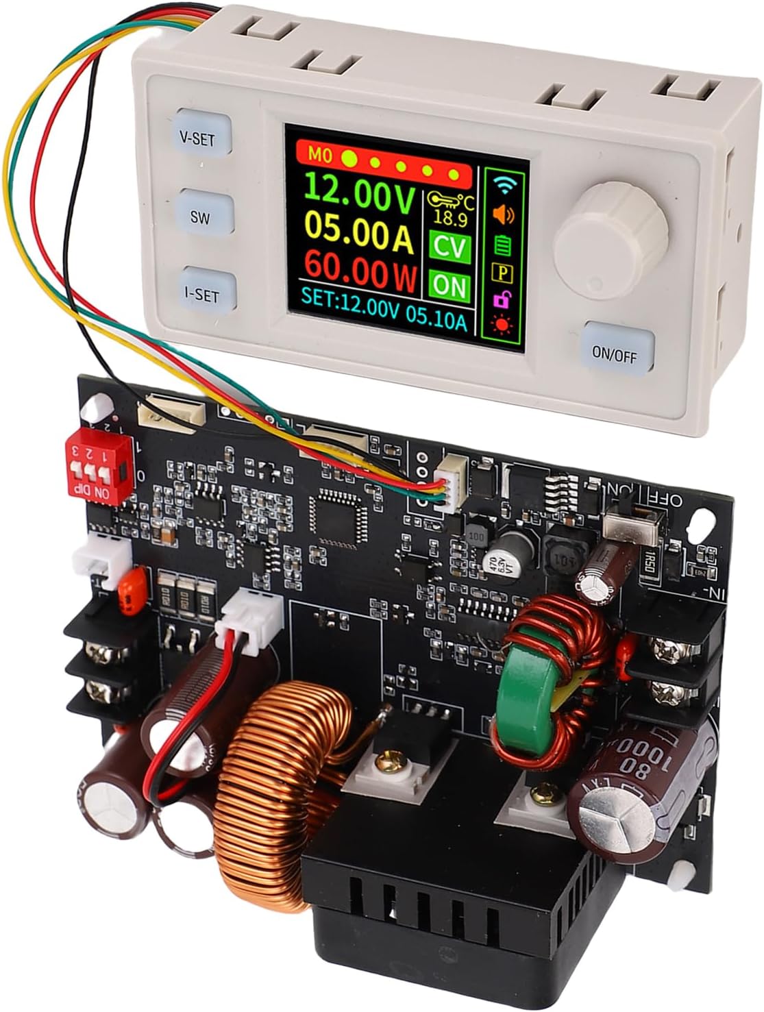 Fafeicy CNC DC Regulated Power Supply, Adjustable DC Power Supply 0-60V 20A 1200W with Digital Display for Lab Research Fieldwork