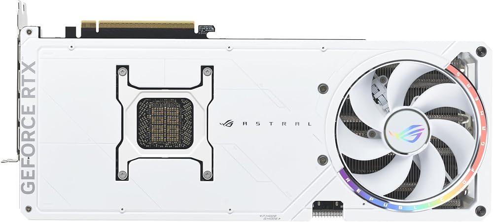 ASUS ROG Astral GeForce RTX 5090 White OC Edition Graphics Card, NVIDIA (PCIe 5.0, 32GB GDDR7, HDMI/DP 2.1, 3.8-Slot, 4-Fan Design, Axial Fans, Patented Vapor Chamber, Phase-Change GPU Thermal Pad)