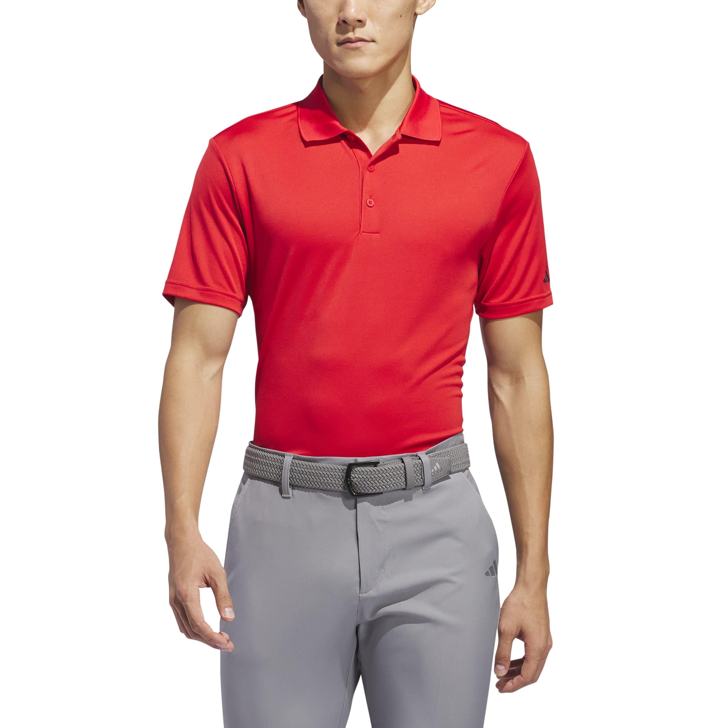 adidas Men's Core Performance Primegreen Polo Shirt, Collegiate red, XL