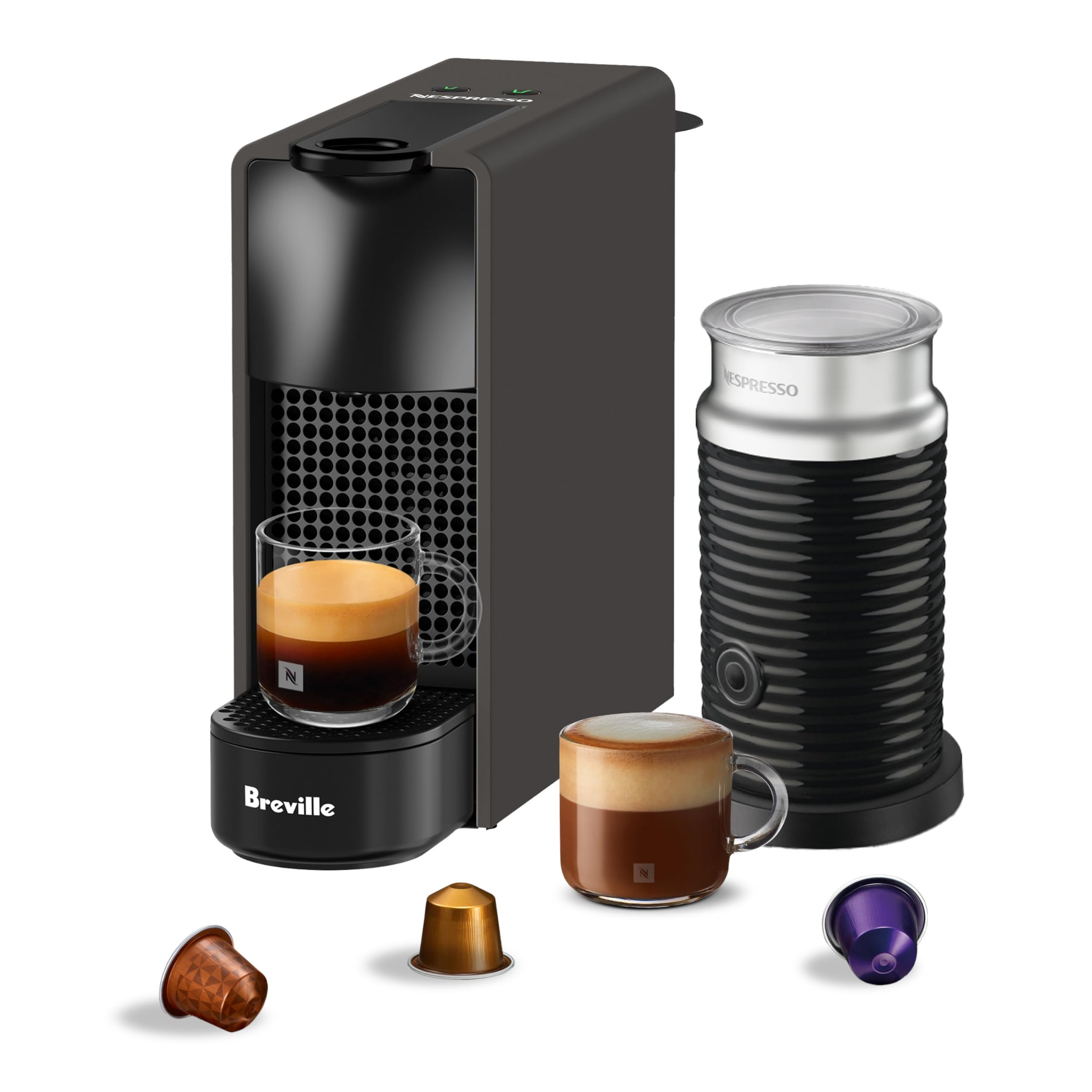Amazon.com: Nespresso Essenza Mini Espresso Machine by Breville with Milk Frother,20.3 fl oz, Piano Black: Home & Kitchen