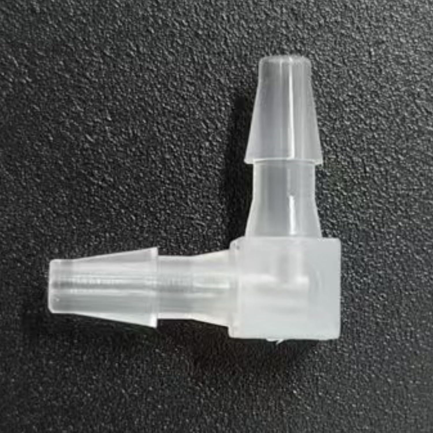 Hose Barb Fittings L Shaped Connector 90 Degree Elbow Equal Barbed Adapter Clear PP Plastic for Boat Aquarium Fuel Gas Liquid Air 50-Pack (2.4mm 3/32'')
