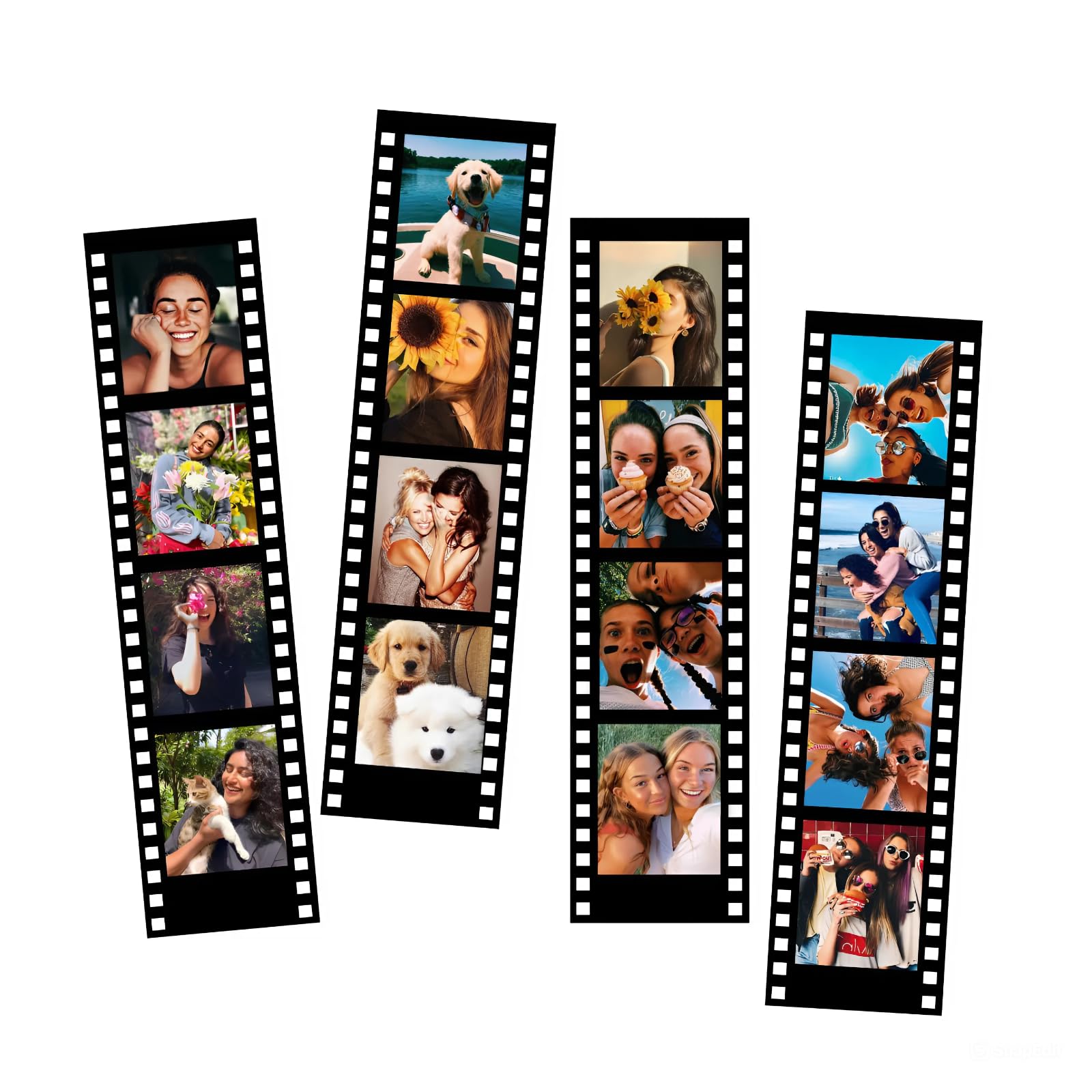 Synaptic Shadows Personalised Black Photobooth Strips - Memories in Frames 9 Strip Collection