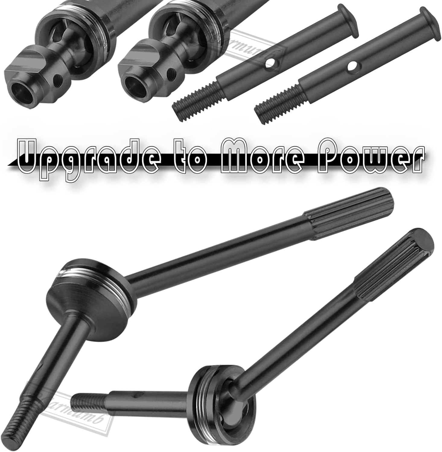 Upgrades Part for 1/10 Rustler VXL 2wd/Stampede VXL 2wd,Steel #45 Driveshafts,Alloy Front Rear Shock Absorbers,Suspension A Arms,Steering Blocks Caster Blocks，C-Hubs Left&Right,Navy Blue
