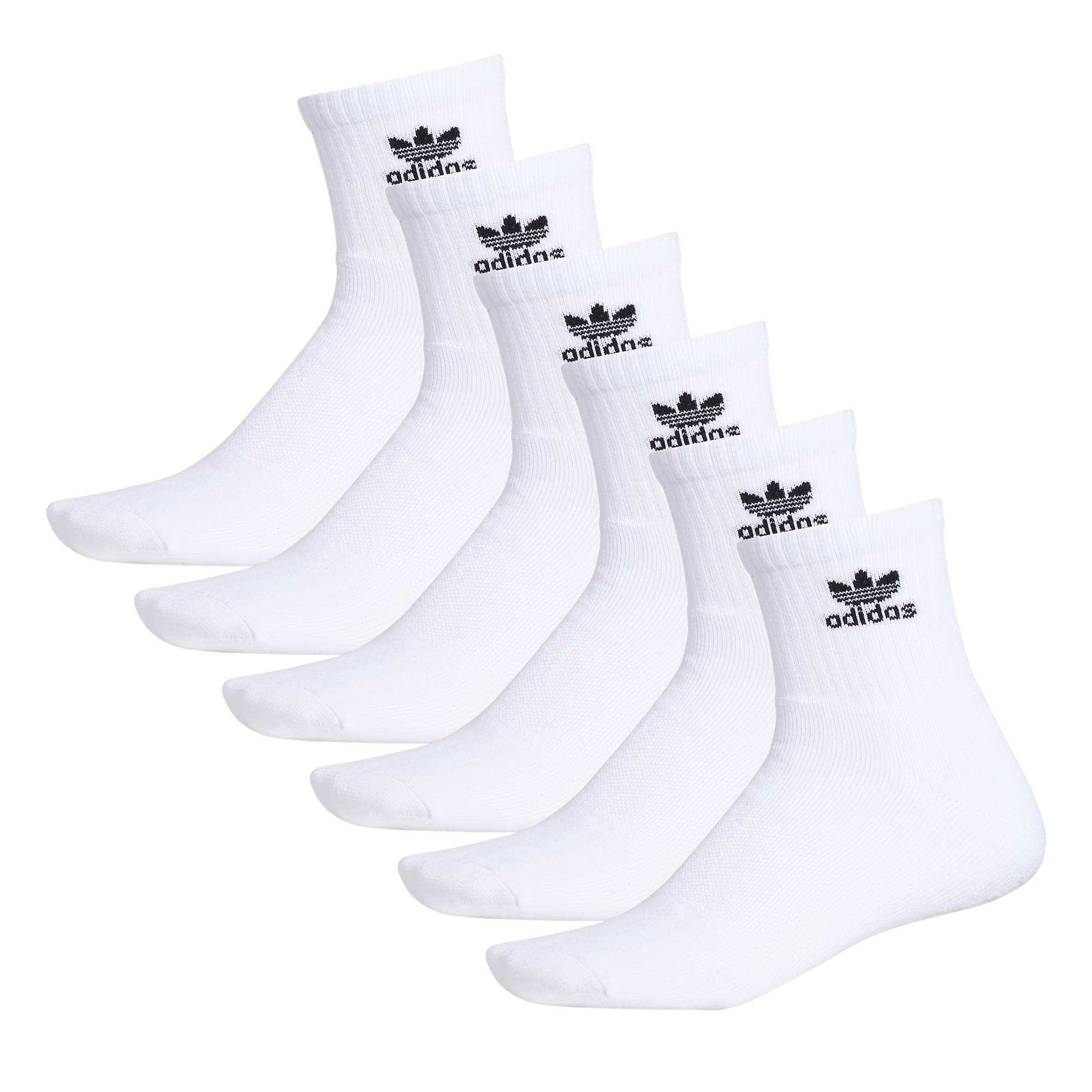 adidas Unisex Originals Trefoil Paquete de 6 Cuartos Calcetín de cuarto Hombre (Pack de 6)