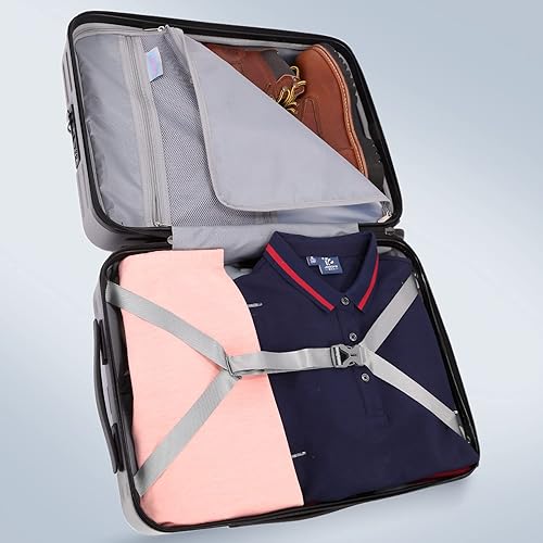 Miniatura 3 de TydeCkare Juego de equipaje ABS+PC 202428 pulgadas, Azul (Ice Blue), Moda