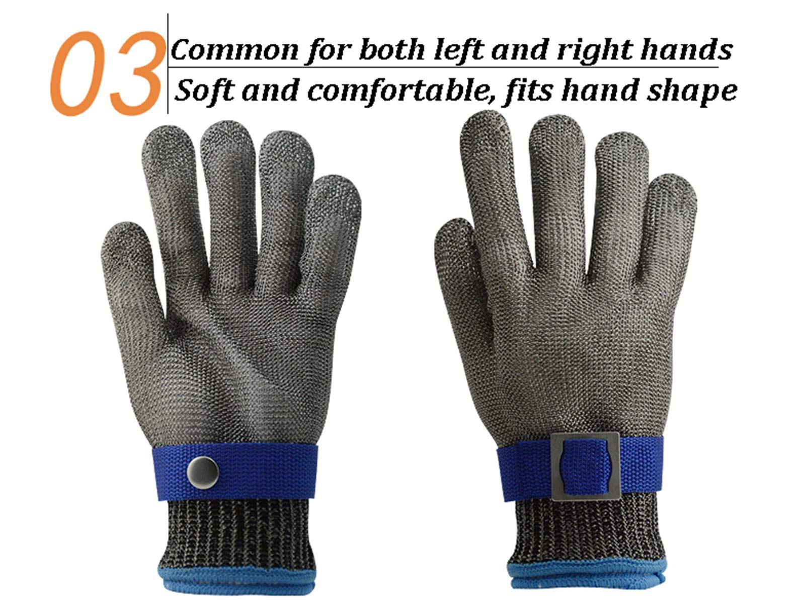 Guantes Anticortes, Guantes Resistentes a Cortes, Nivel 5 de protección, para Cocina, Restaurante, jardinería, Seguridad Laboral, 7 tamaños, Grado alimenticio.