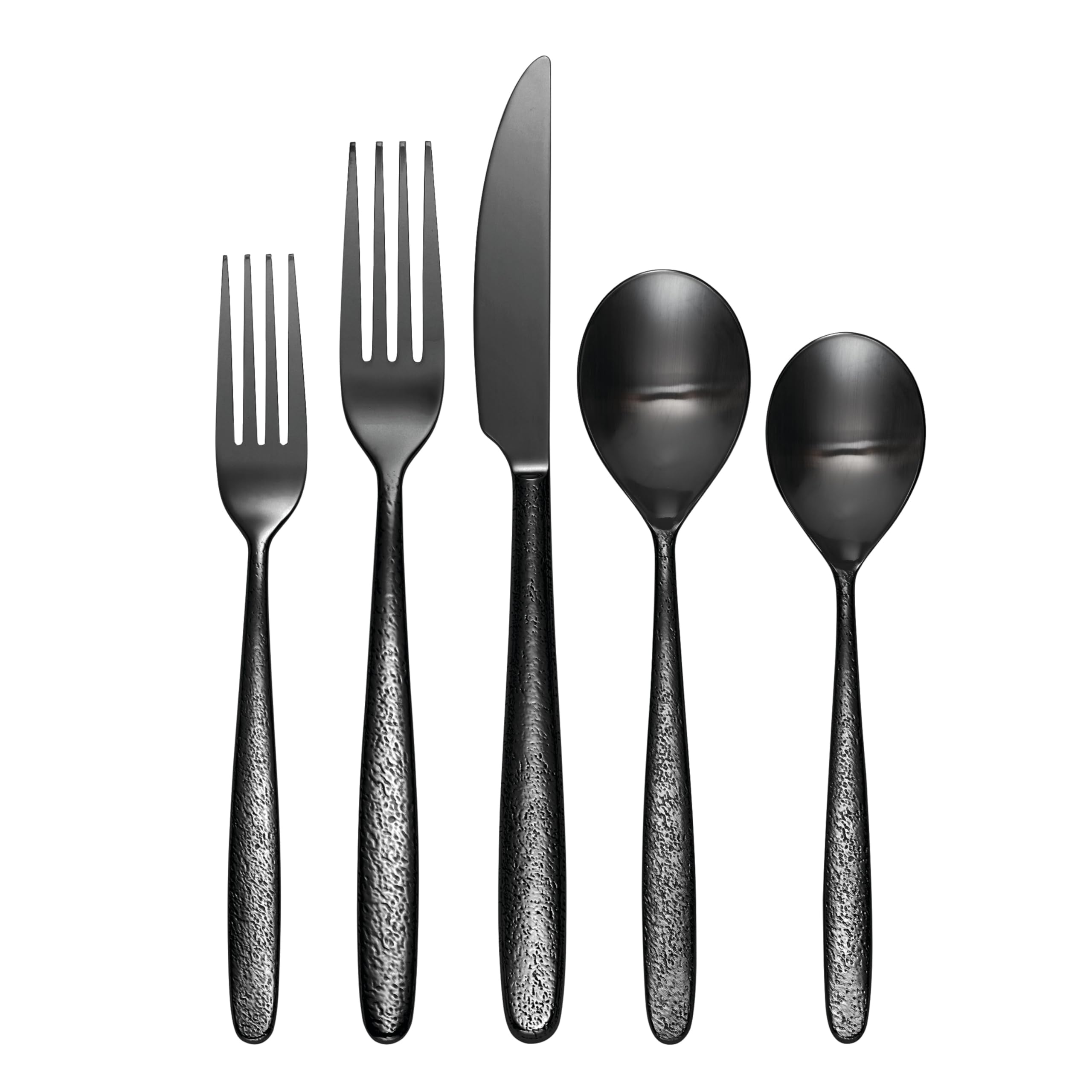 Oneida 894807 Storm Black 20 Piece Everyday Flatware Set, Service for 4, 3.11