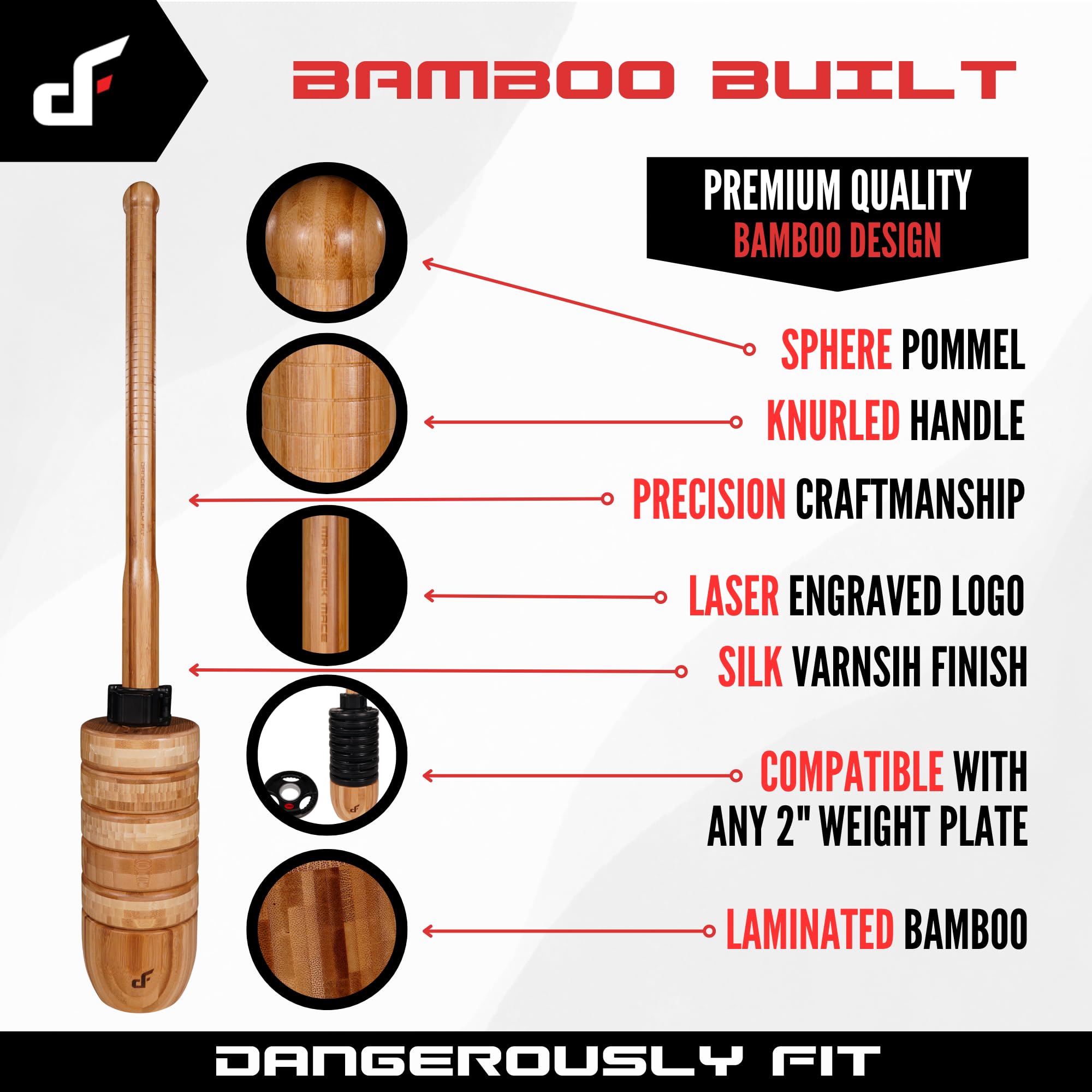 Amazon.co.jp: Dangerously Fit 調節可能なマーベリックメイス