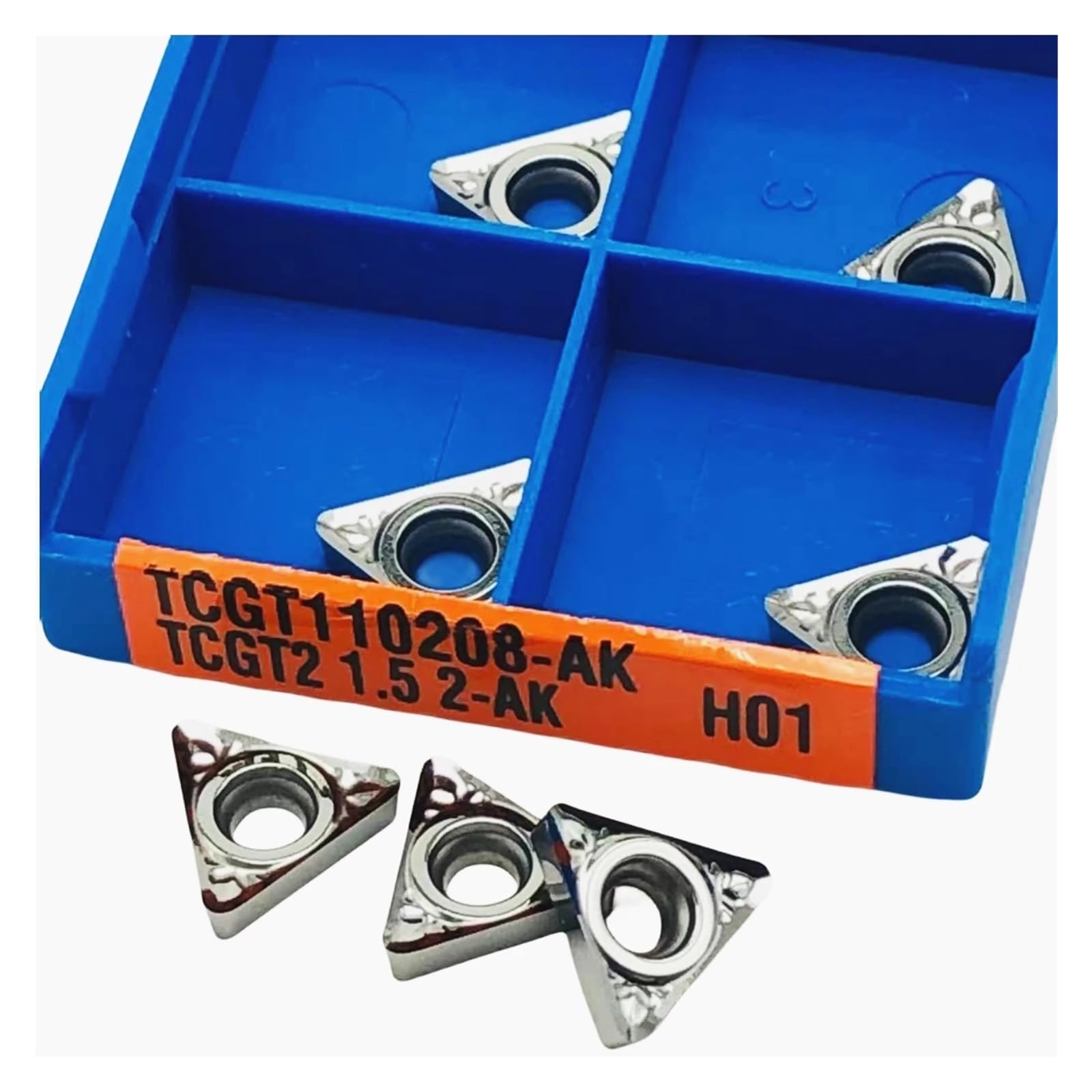 TCGT110208-AK H01 plaquette carbure CNC pour tournage aluminium 10pcs
