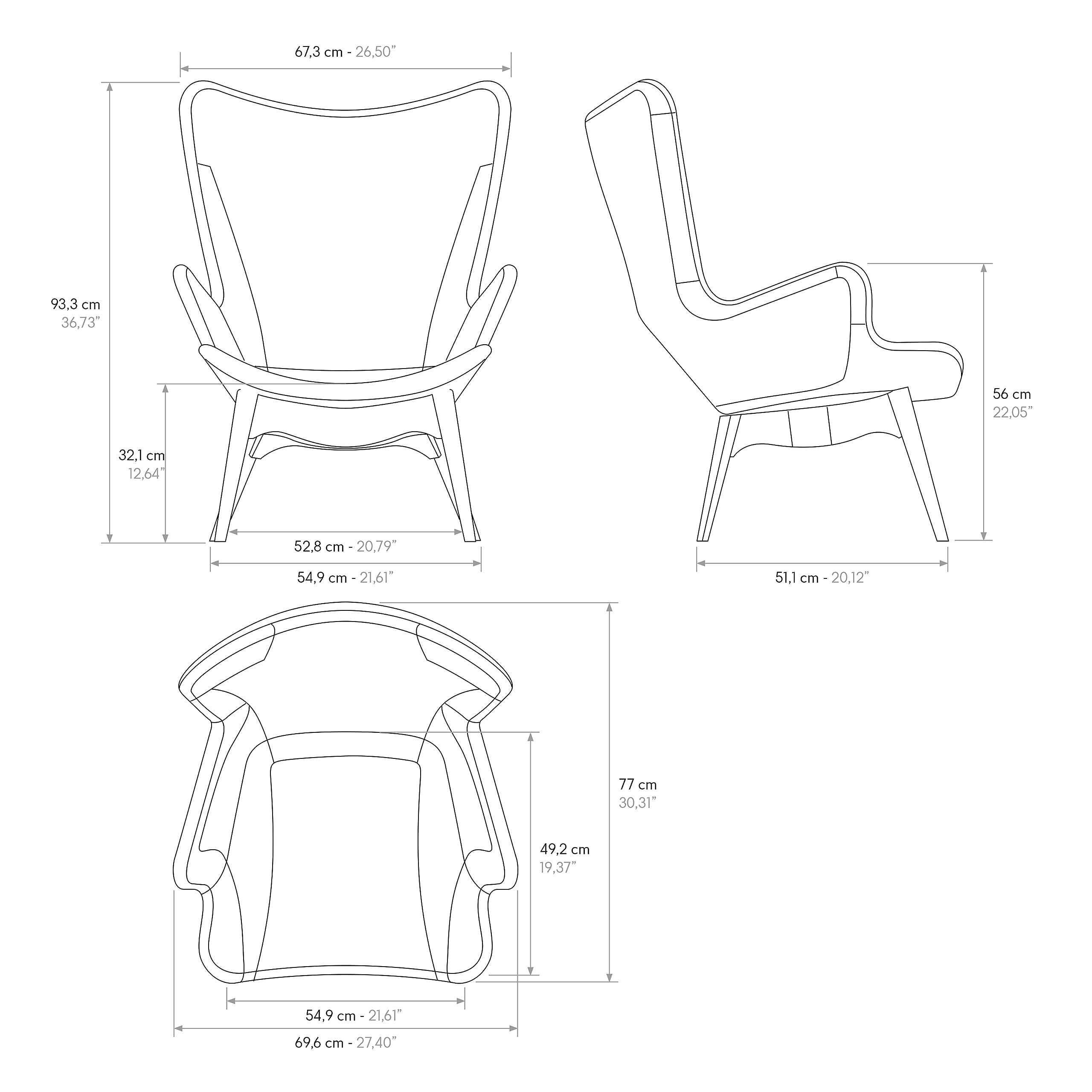 PAZZO DESIGN Sillón Arlequín, multicolor, juego de 1, tela, patas de madera, relajación, lectura, salón, dormitorio – id_769