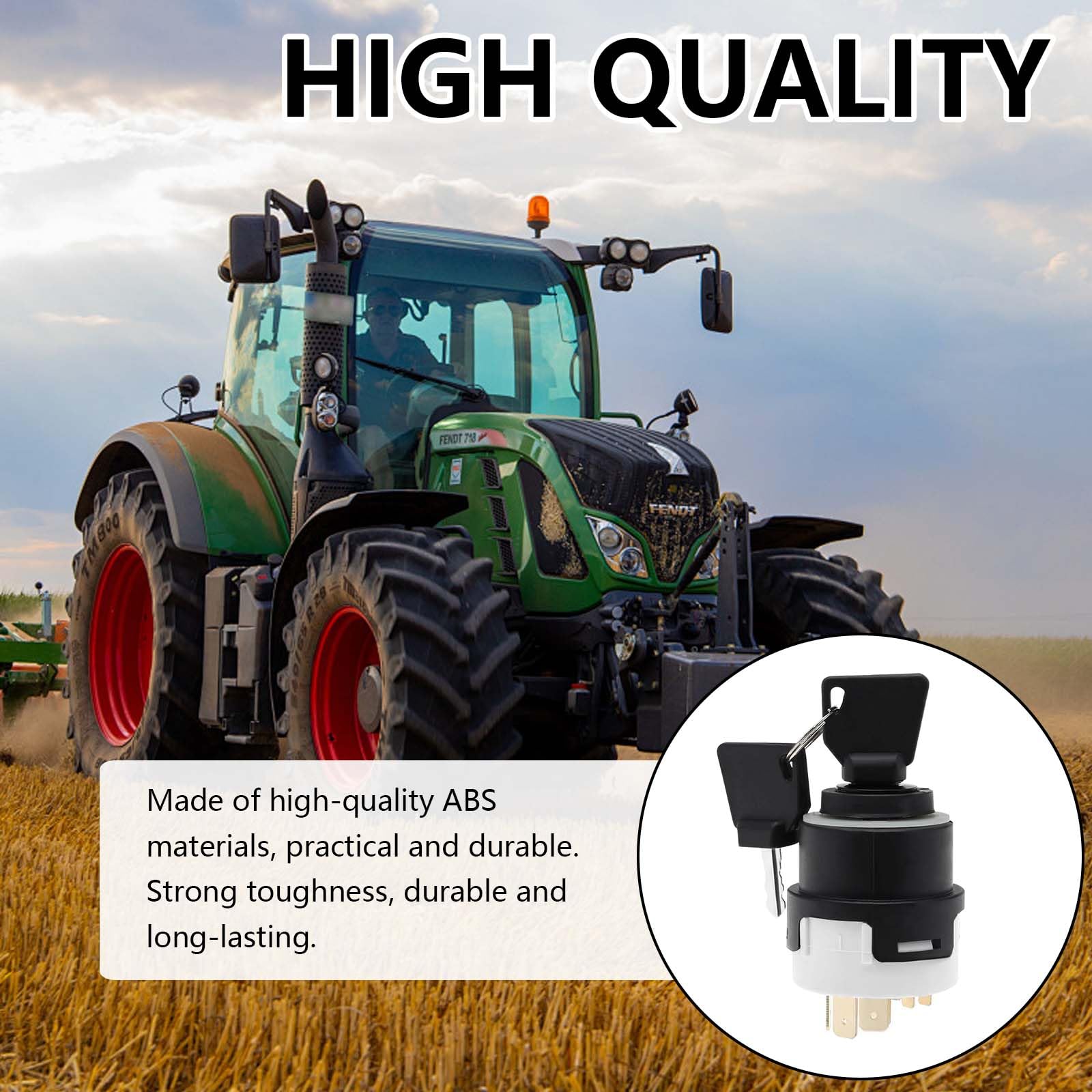 Interruttore Di Accensione, Blocchetto Di Accensione 12/24V Di Avviamento A Incandescenza Per Agricole Macchine Edili Set Di Chiavi Adatto Per Deutz DX 07 Same Case Zettelmeyer Schaeff
