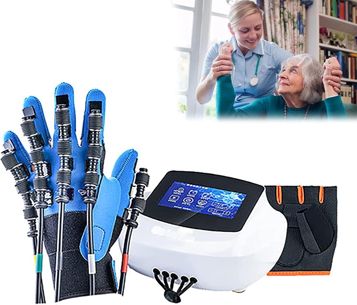 WANGZI Dedo Entrenamiento Stroke Mano Férula Mano Fortalecedor Dedo Ortesis para Stroke Personas Dedo Entrenamiento Muñeca, Izquierda-L