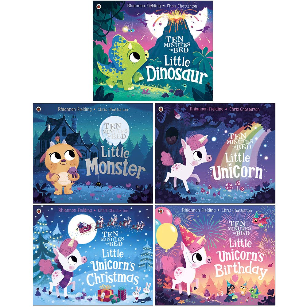 Lc Ten Minutes to Bed Series 5 Books Collection Set By Rhiannon Fielding (Little Dinosaur, Little Monster, Little Unicorn, Little Unicorn's Christmas, Little Unicorn's Birthday)