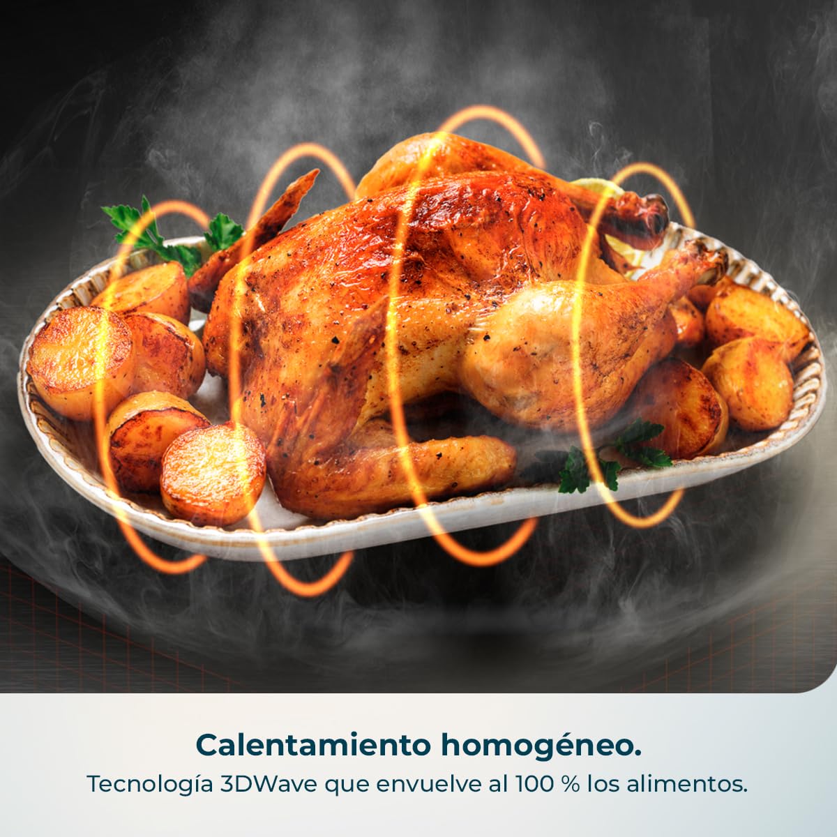 Cecotec Microondas con Grill Proclean 5105 Black. 700W, 20L, Tecnología 3DWave, Grill, 5 Niveles Potencia, Temporizador 30 Min, Descongelación, Pantalla con Reloj, Gratinados Perfectos - 5