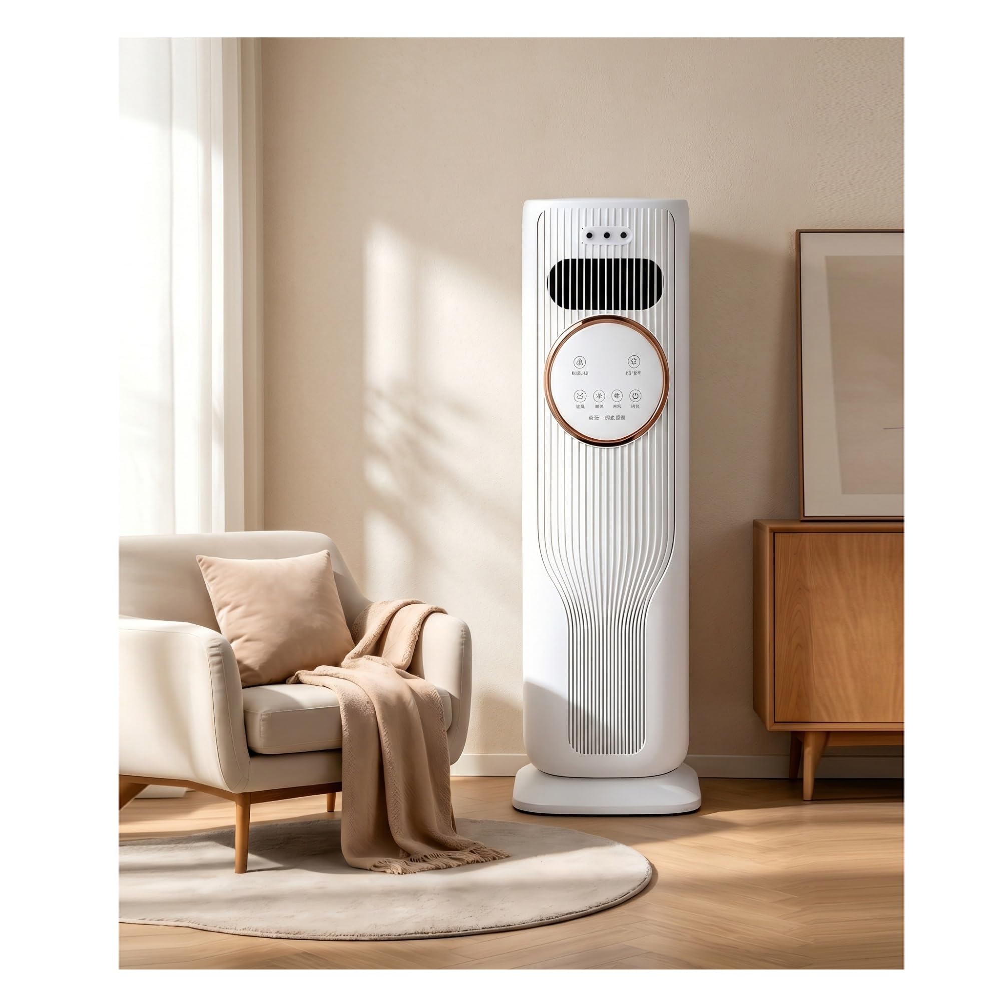 QWEASDF Quiet Windowless Swamp Cooler,Tower Fan for Bedroom