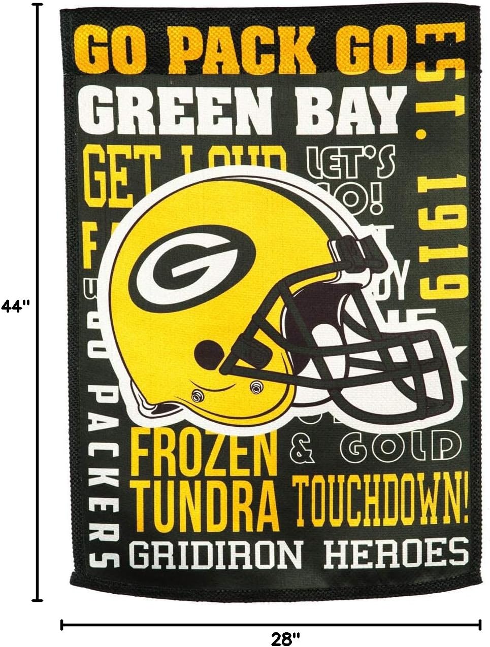 Team Sports America Green Bay Packers Fan Rules House Flag - 28 x 44 Inches