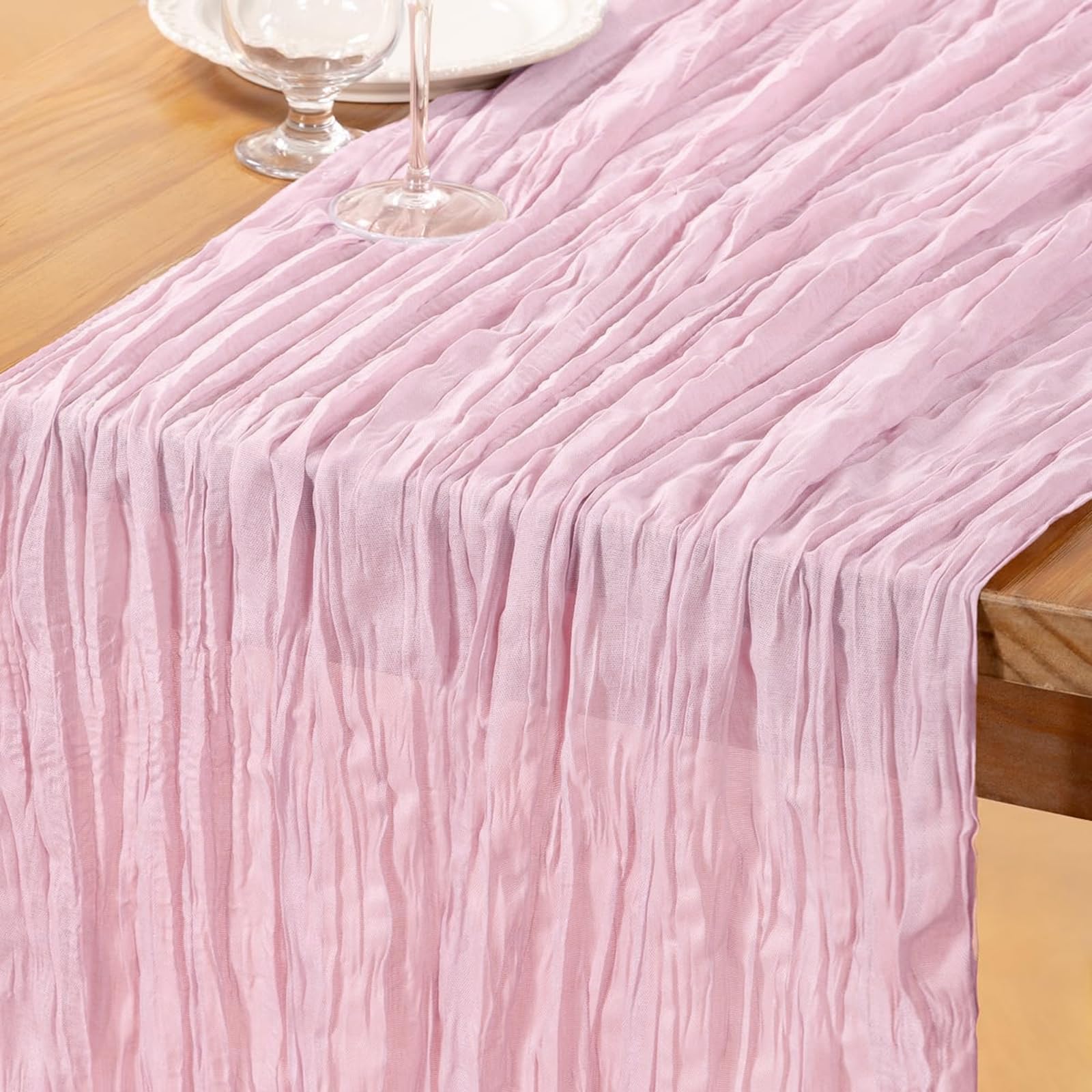 Runner da tavola in tulle velato per fai da te, artigianato, matrimoni, compleanni, tè, picnic, Natale, decorazione della cucina, 90 x 300 cm