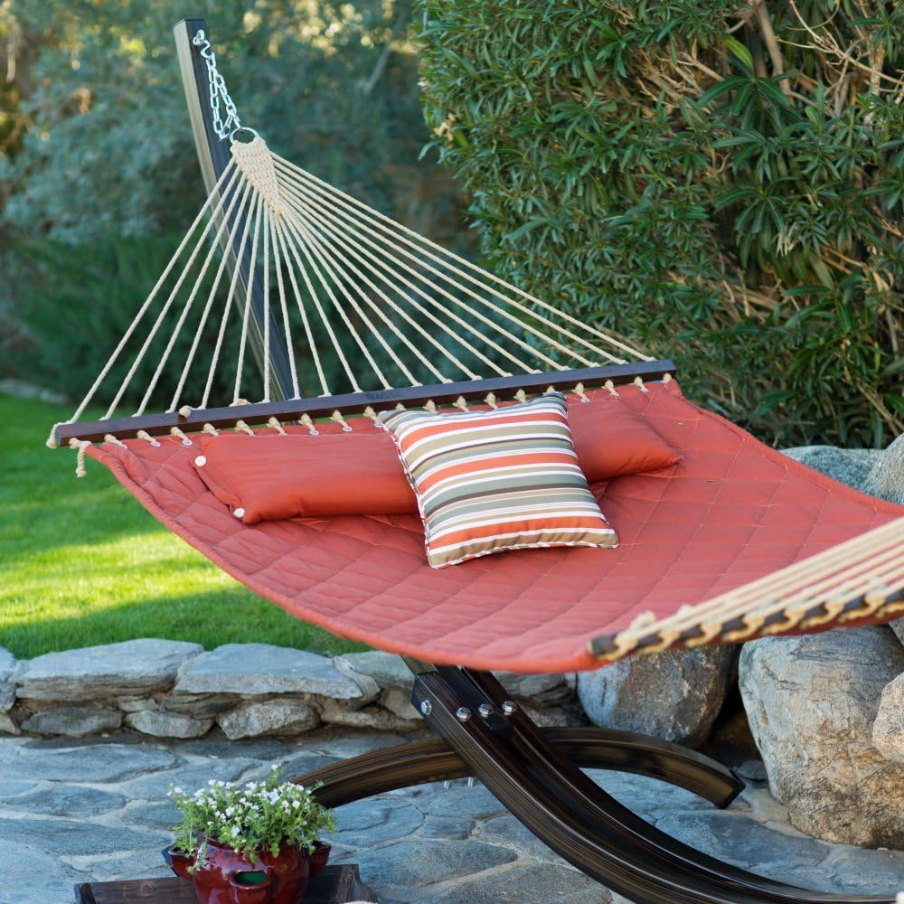 Island Bay 13 ft. Sienna Diamond Stitch Quilted Double Hammock