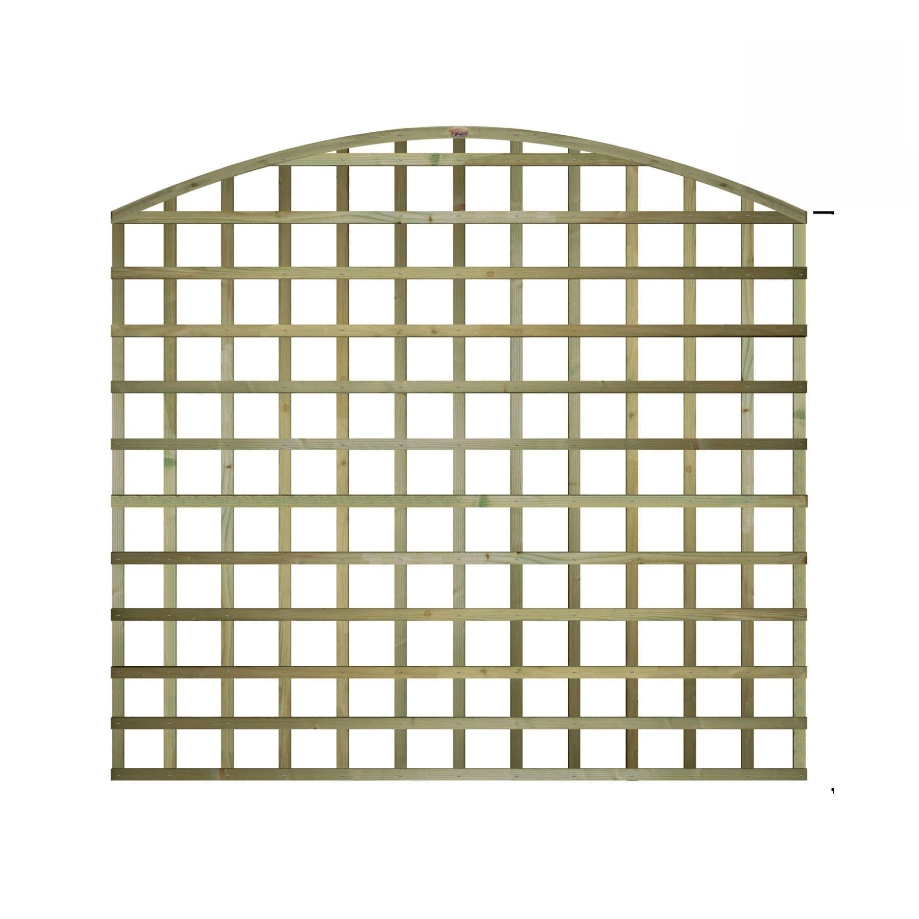 Premier Garden Supplies Pressure Treated (Tanalised) Standard Arch Top, 6Ft X 5Ft Wooden Garden Fence Trellis Panel | Decorative Arched Fencing For Screening Divider, Pergola, & Boundary Wall Lattice (Wide: 182.8Cm X High: 171.5Cm)