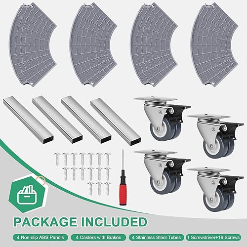 Miniatura 7 de sanyi Carrito para plantas con ruedas resistente, soporte ajustable de 15 a 22 pulgadas con ruedas, soporte para plantas rodantes, carrito para