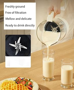 Automatic Almond Milk Machine, Nut Milk Maker With Keep Warm/Self-Cleaning/Boiling - Plant Based Milk Maker for Homemade Soy Milk