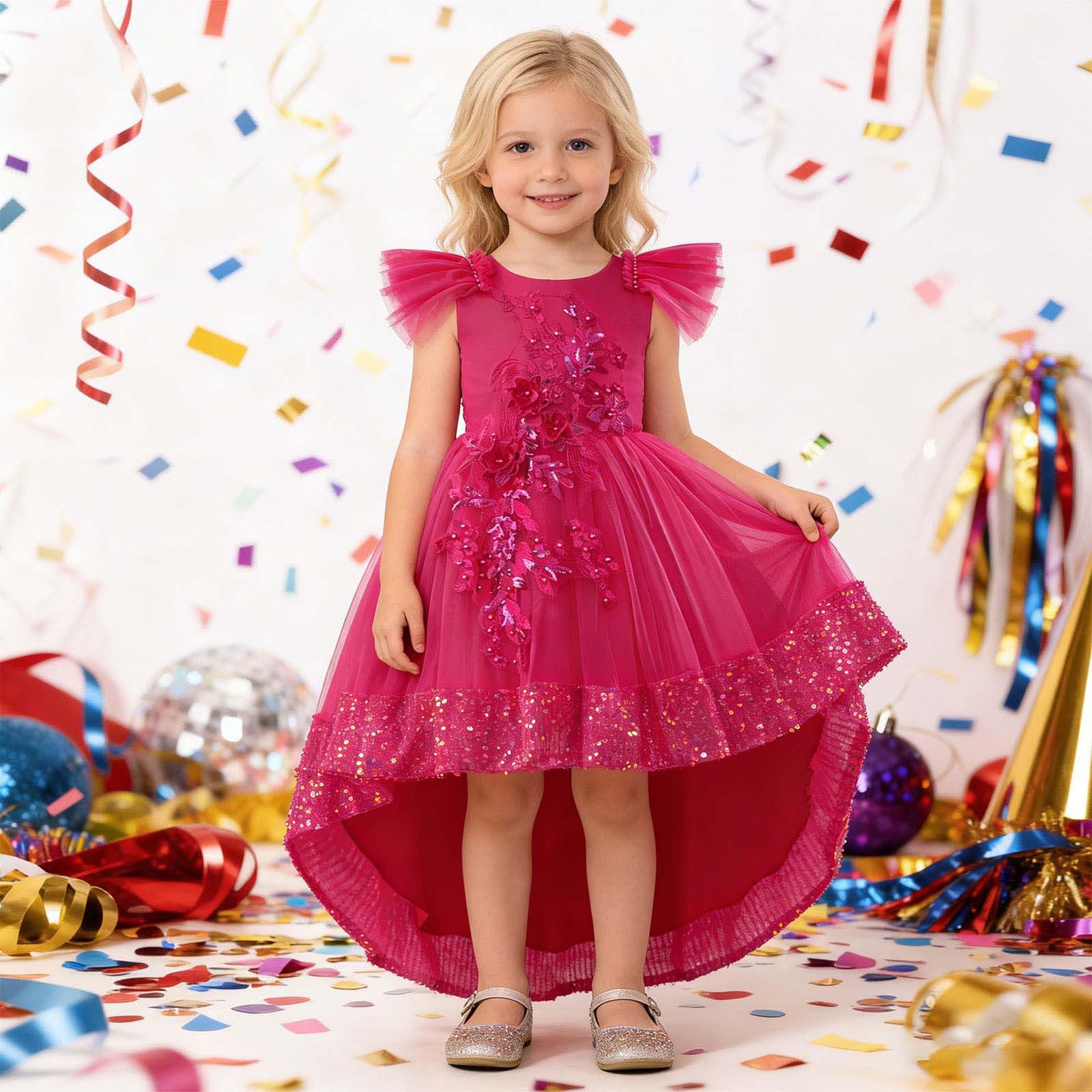 Genérico Tutu Ballet Niña Tutu Niña Falda Fin de Semana Casual Vestido Festivo con Falda Multicapa Vaporosa, Tutú Versátil Carnavales, Primavera Y Celebraciones Al Aire Libre