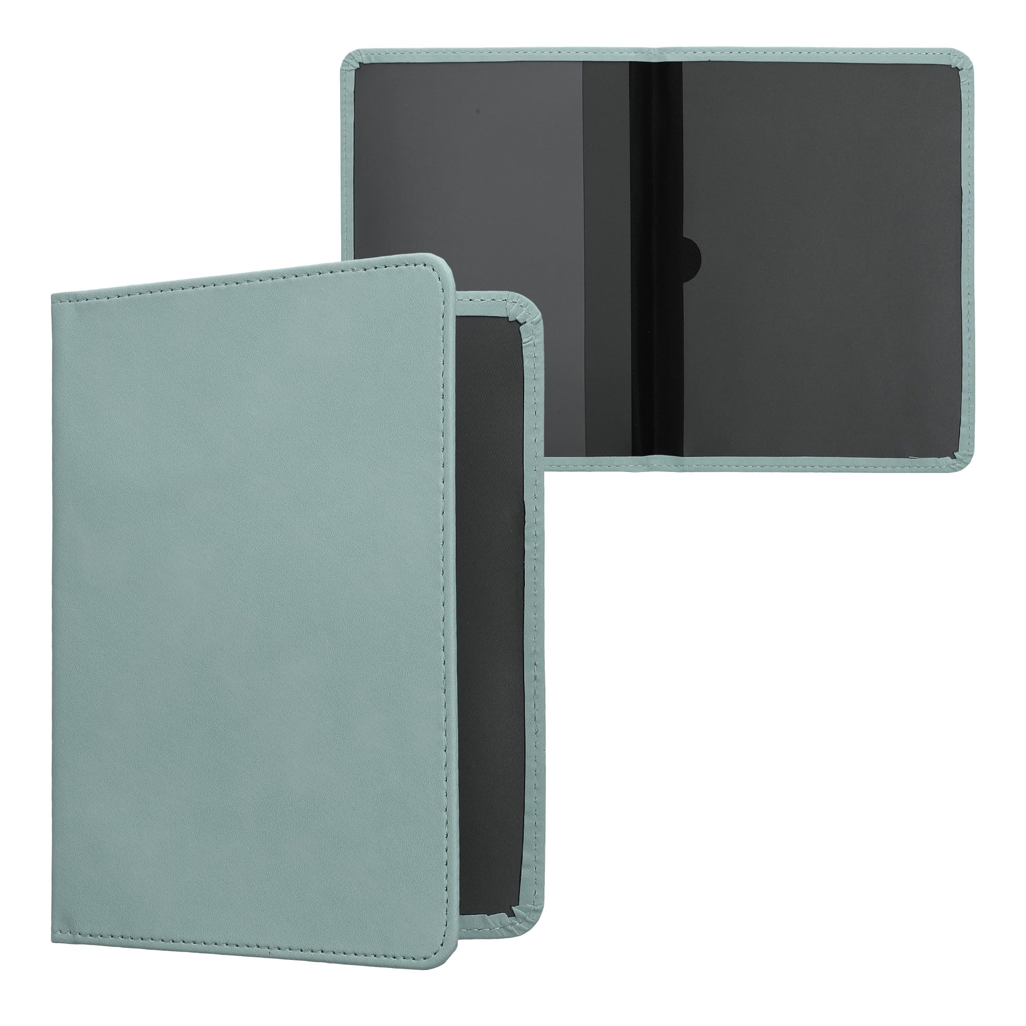 kwmobile Custodia Pelle Nabuk per Libretto Circolazione Auto Cover Portalibretto con Scomparti